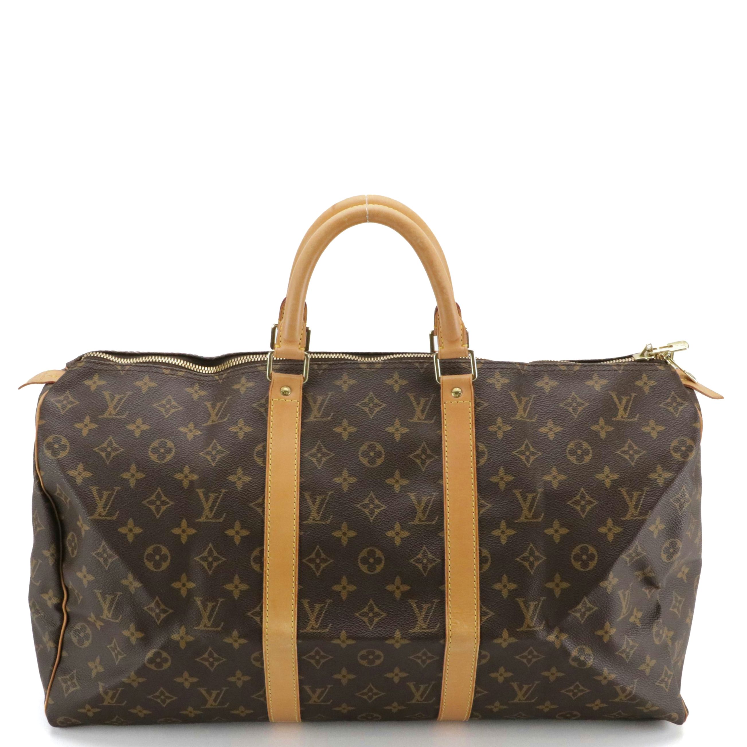 Louis Vuitton Keepall Bandoulière 50 in Monogram Canvas and Vachetta Leather