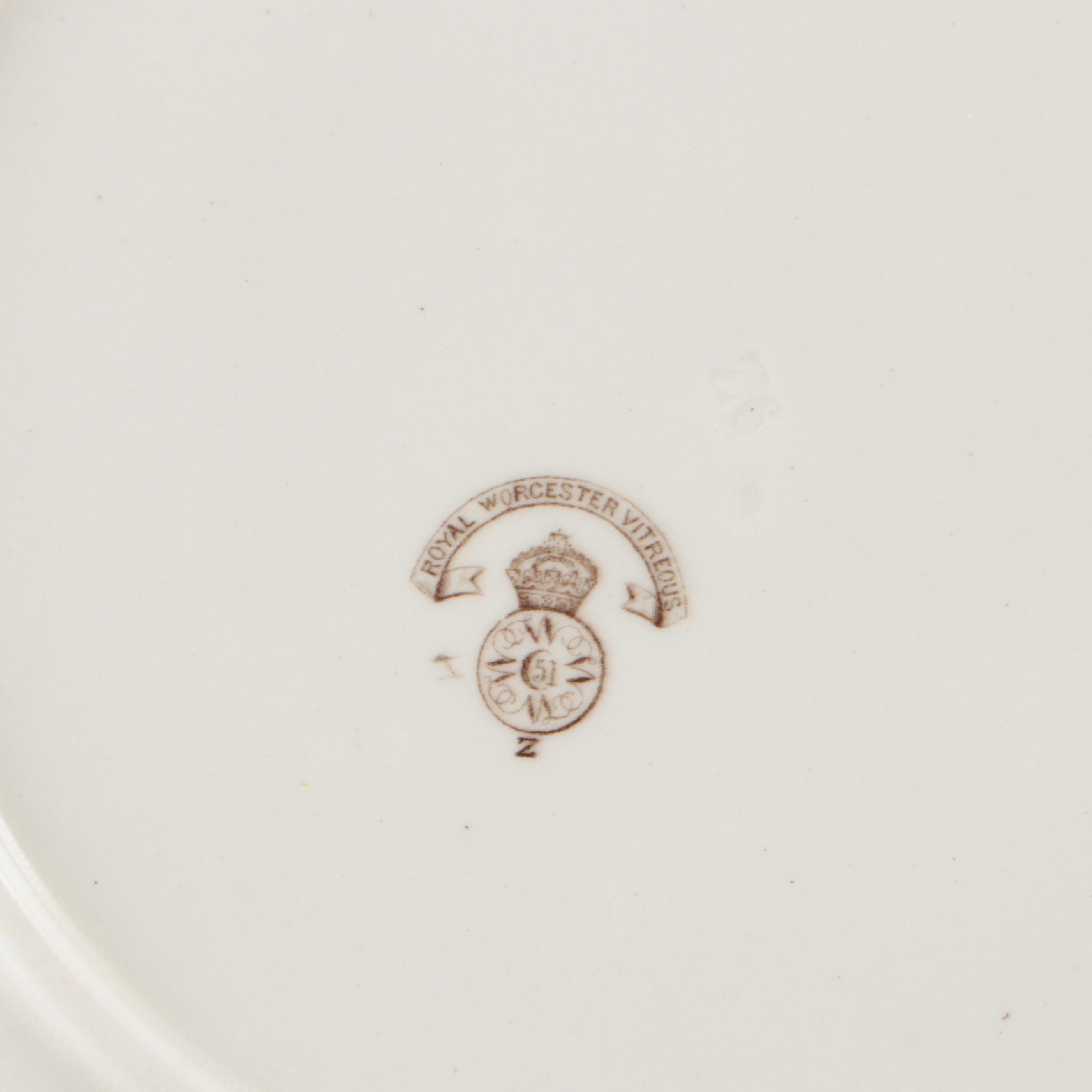 Royal Worcester Floral Ceramic Dinnerware with Other Gravy Boat