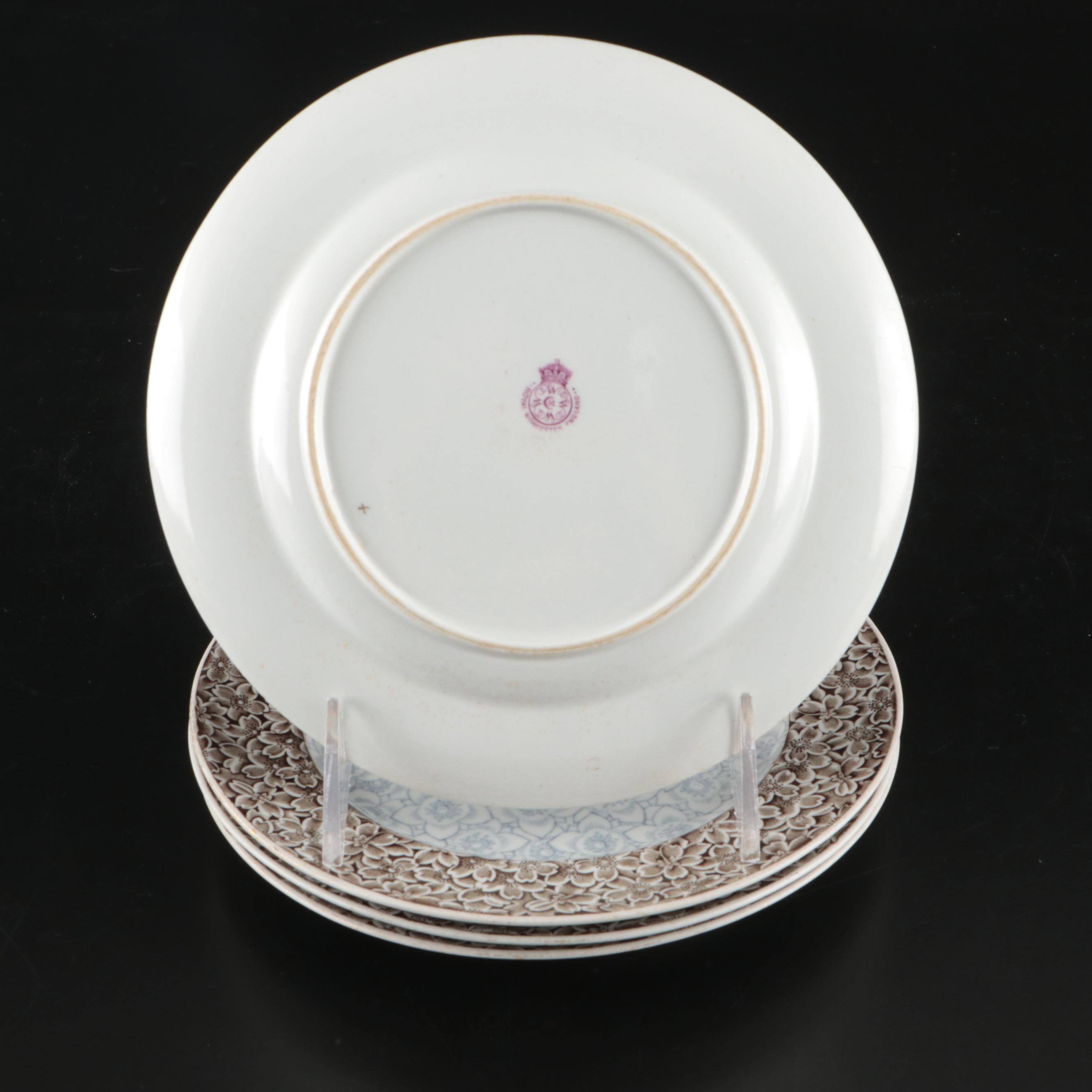 Royal Worcester Floral Ceramic Dinnerware with Other Gravy Boat