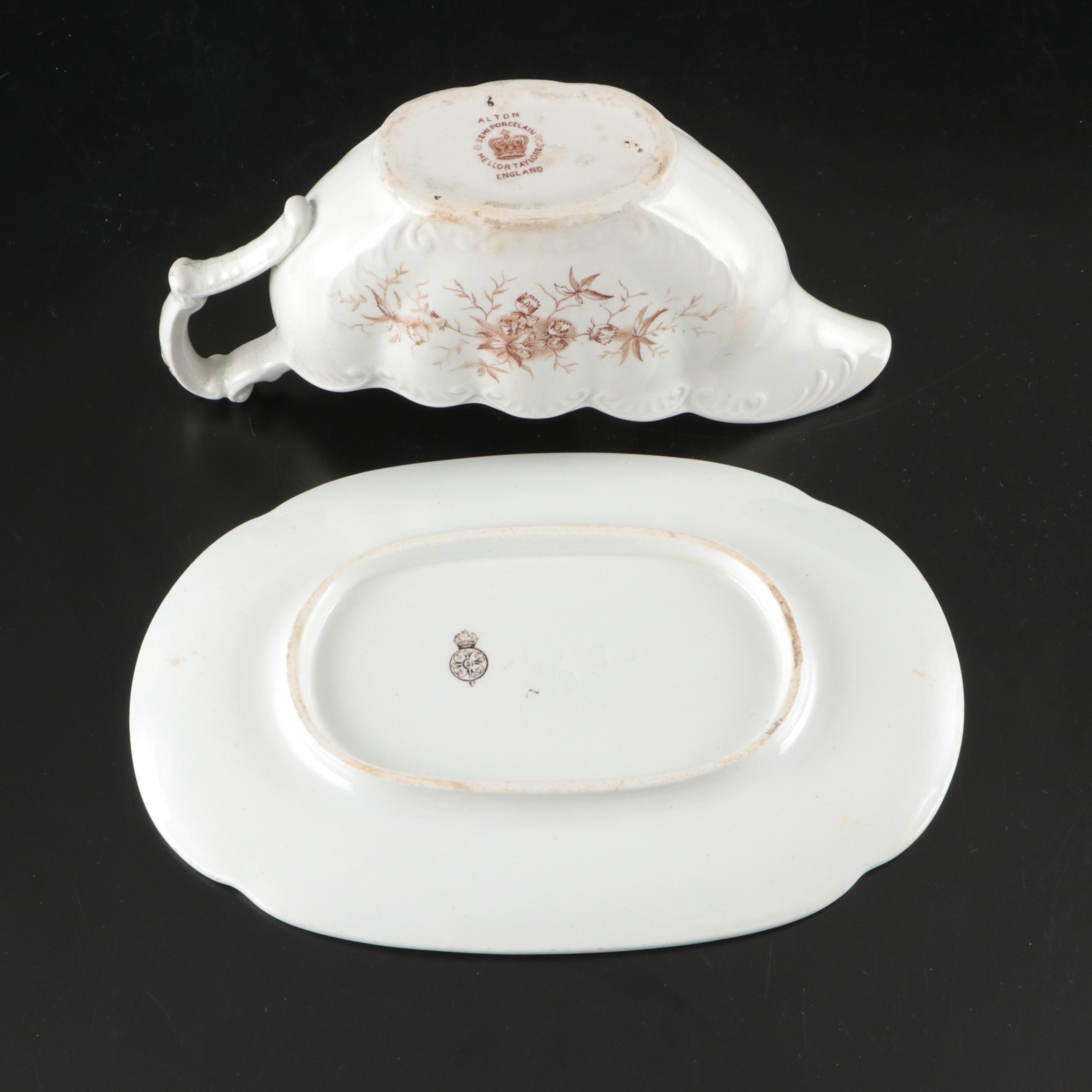 Royal Worcester Floral Ceramic Dinnerware with Other Gravy Boat