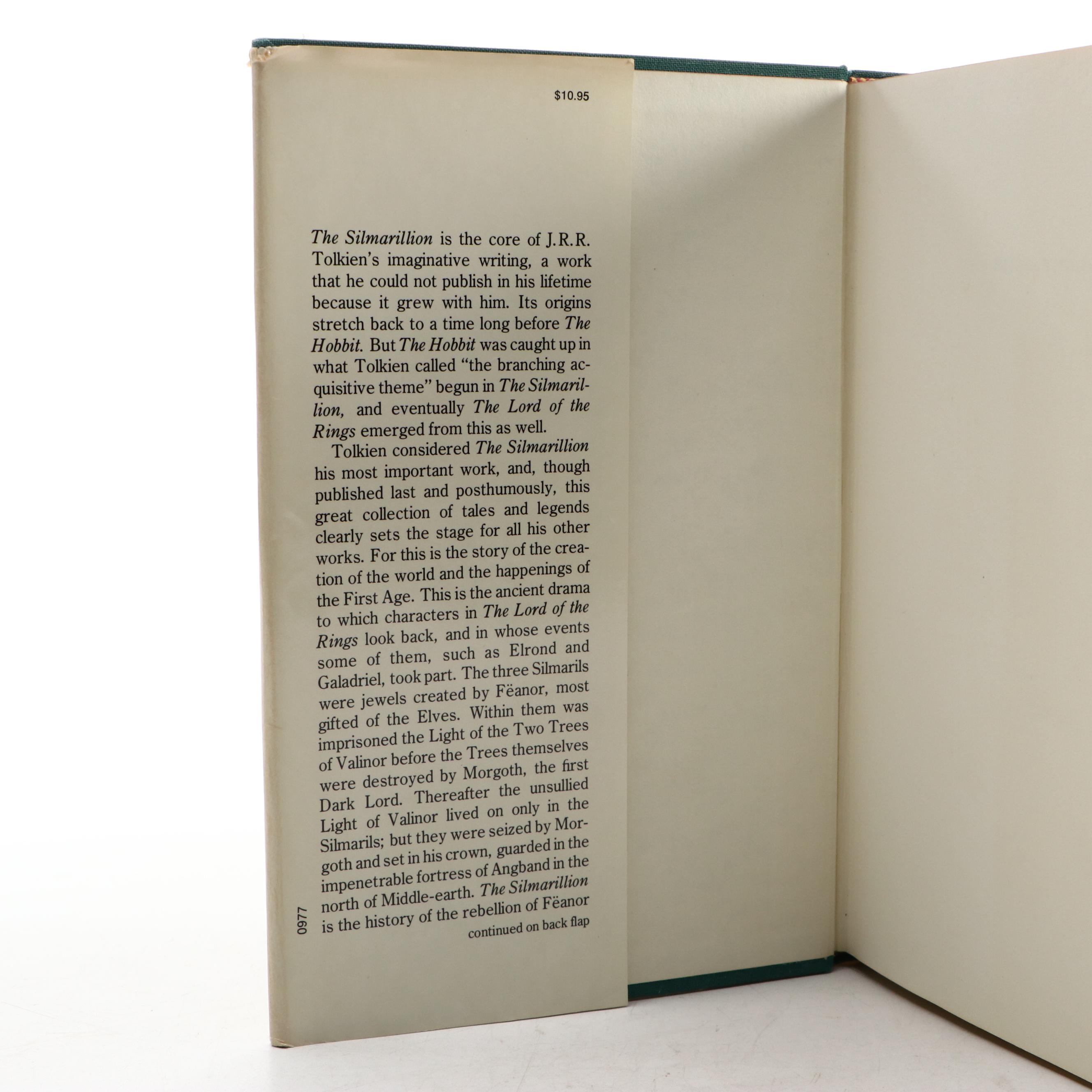 First American Edition "The Silmarillion" by J. R. R. Tolkien with Map, 1977