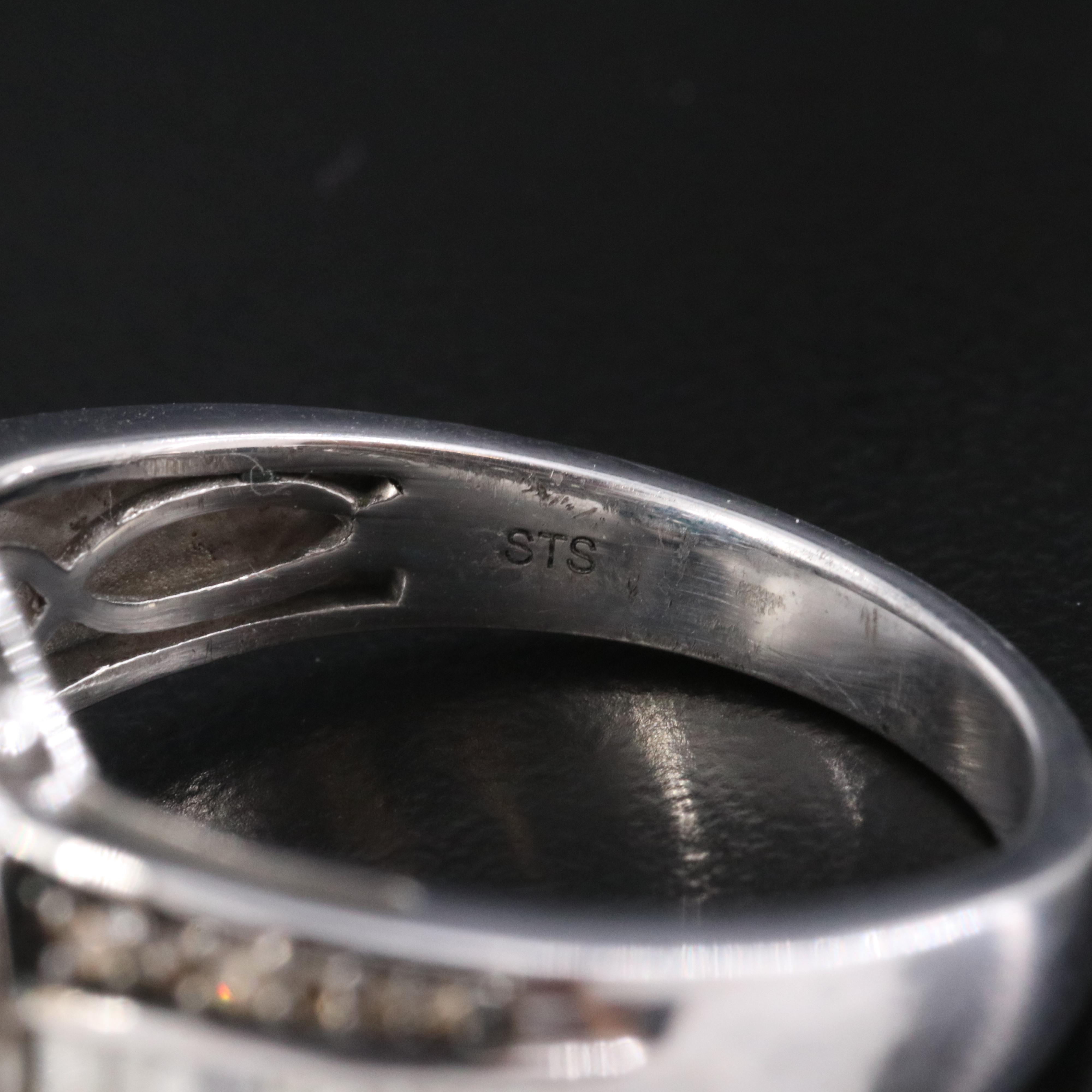 Sterling Turquoise and Diamond Ring