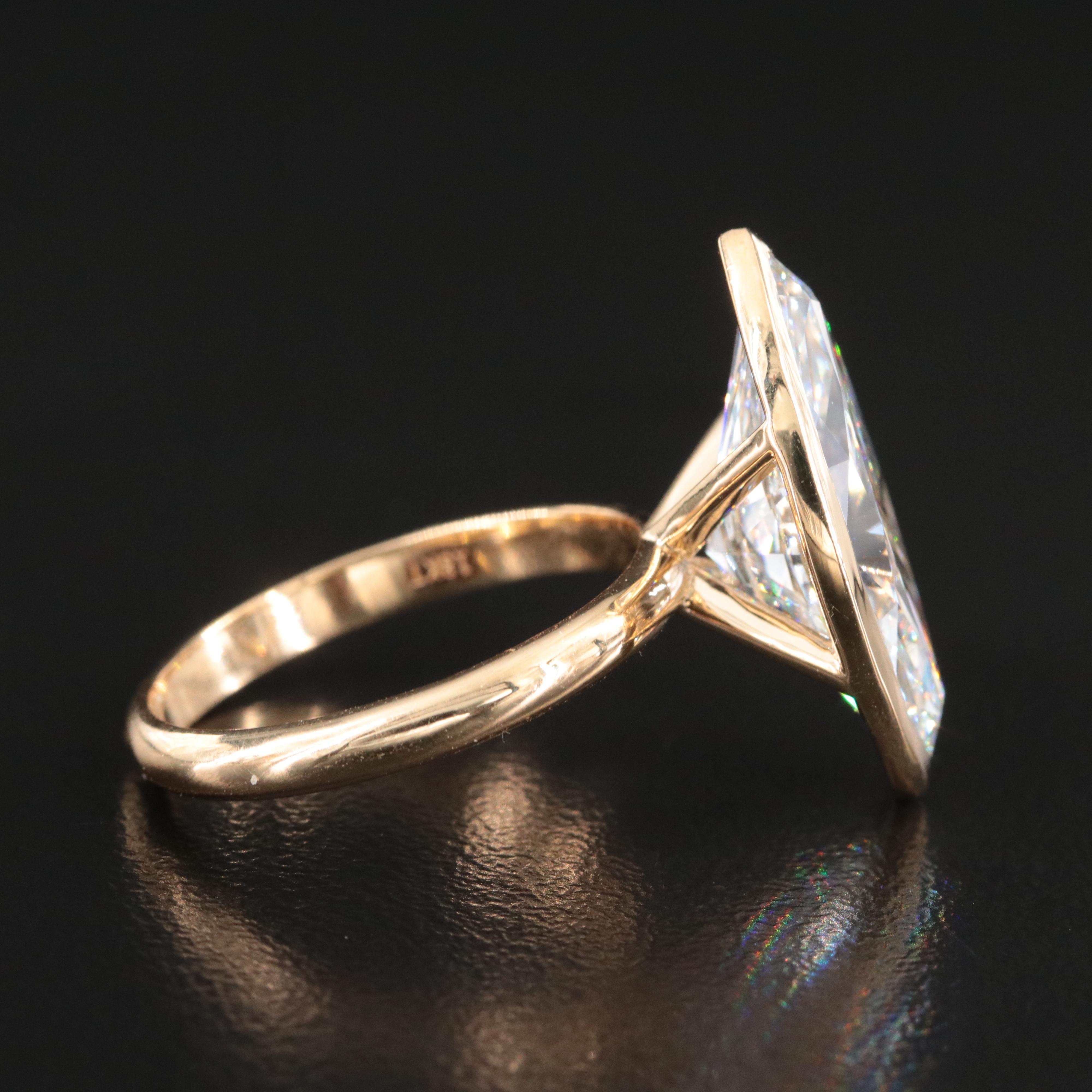 18K 6.13 CT Lab Grown Diamond Solitaire Ring with IGI Report