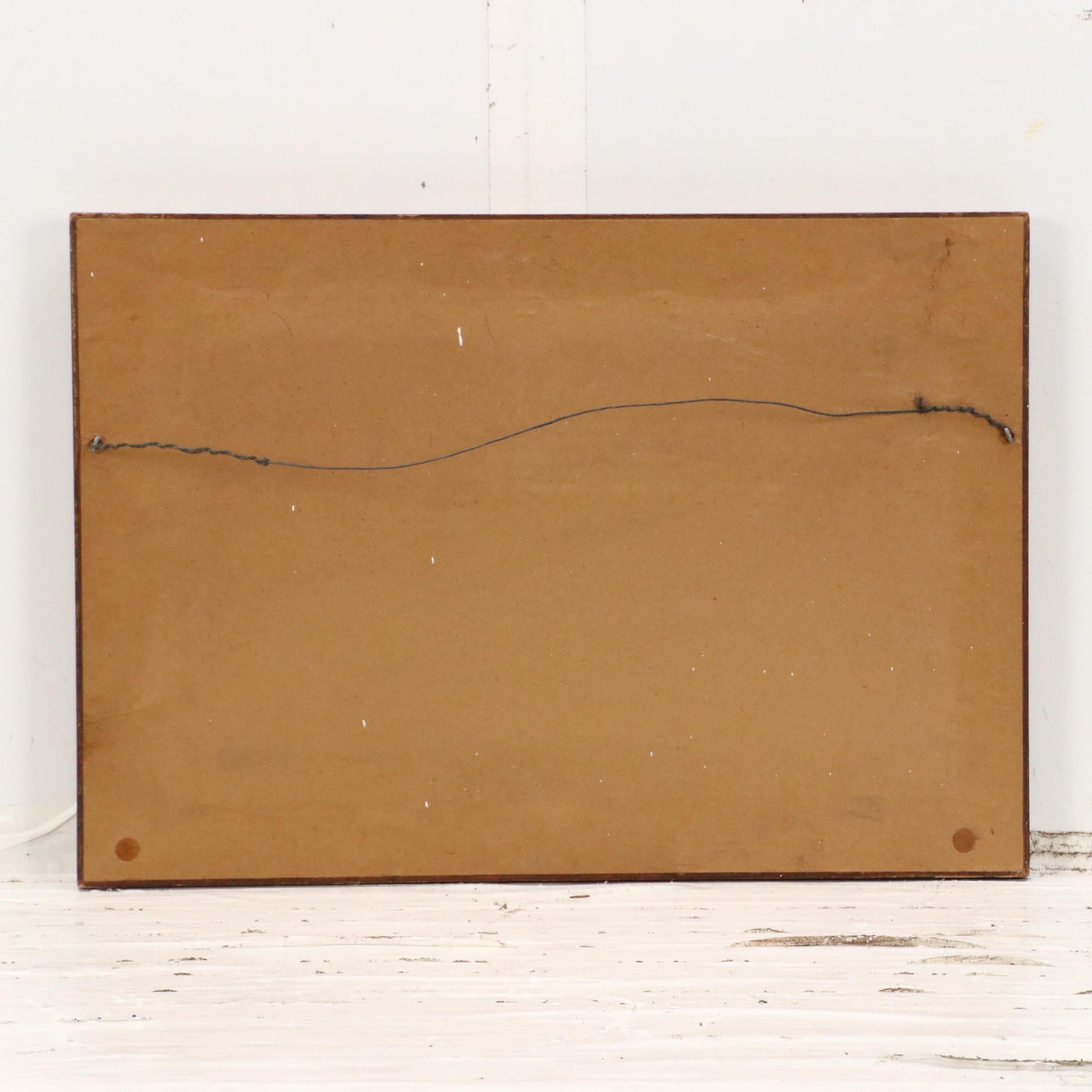 European Village Scene Watercolor Painting, 20th Century