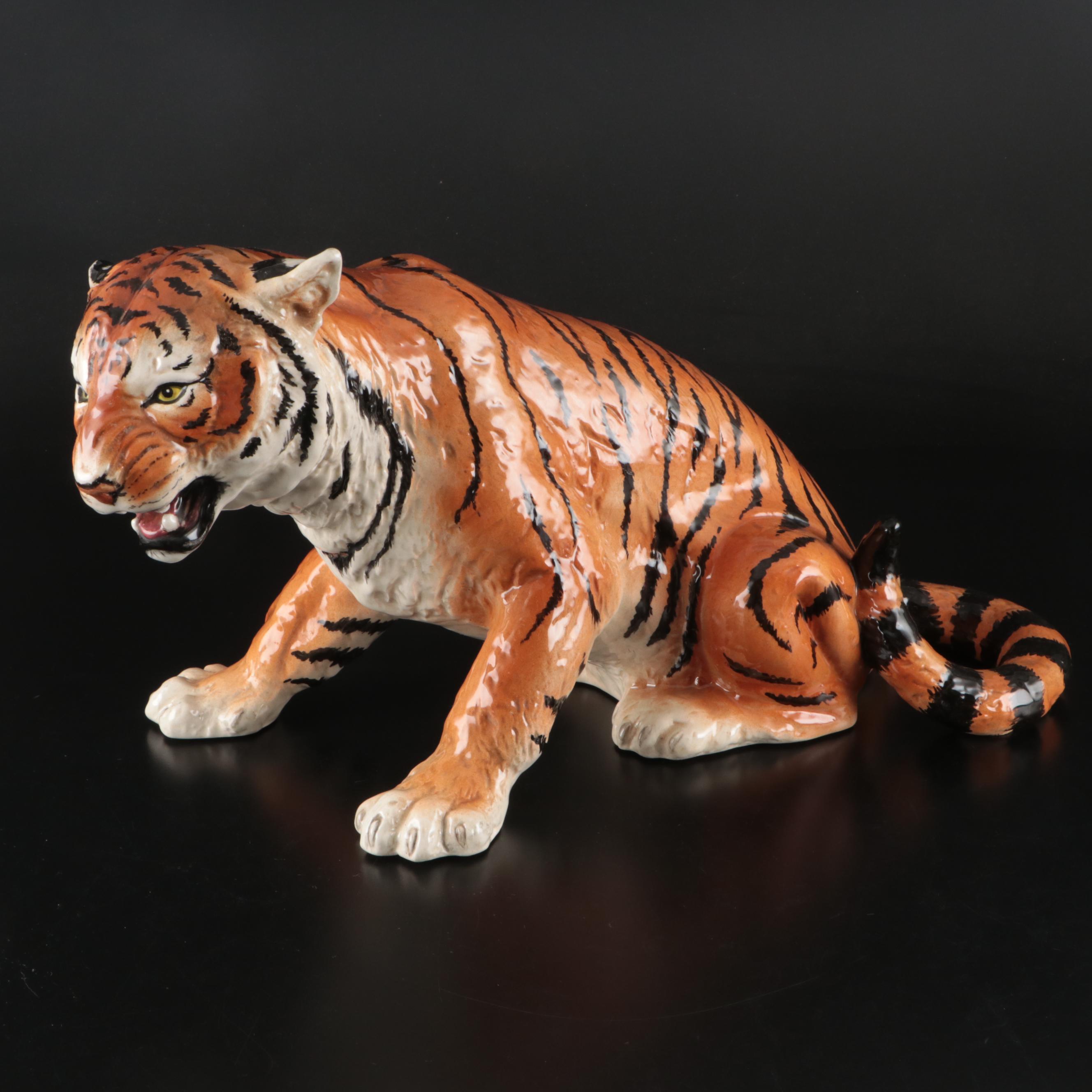 Cincinnati Bengals Glass Tumblers with Ceramic Tiger and Mug