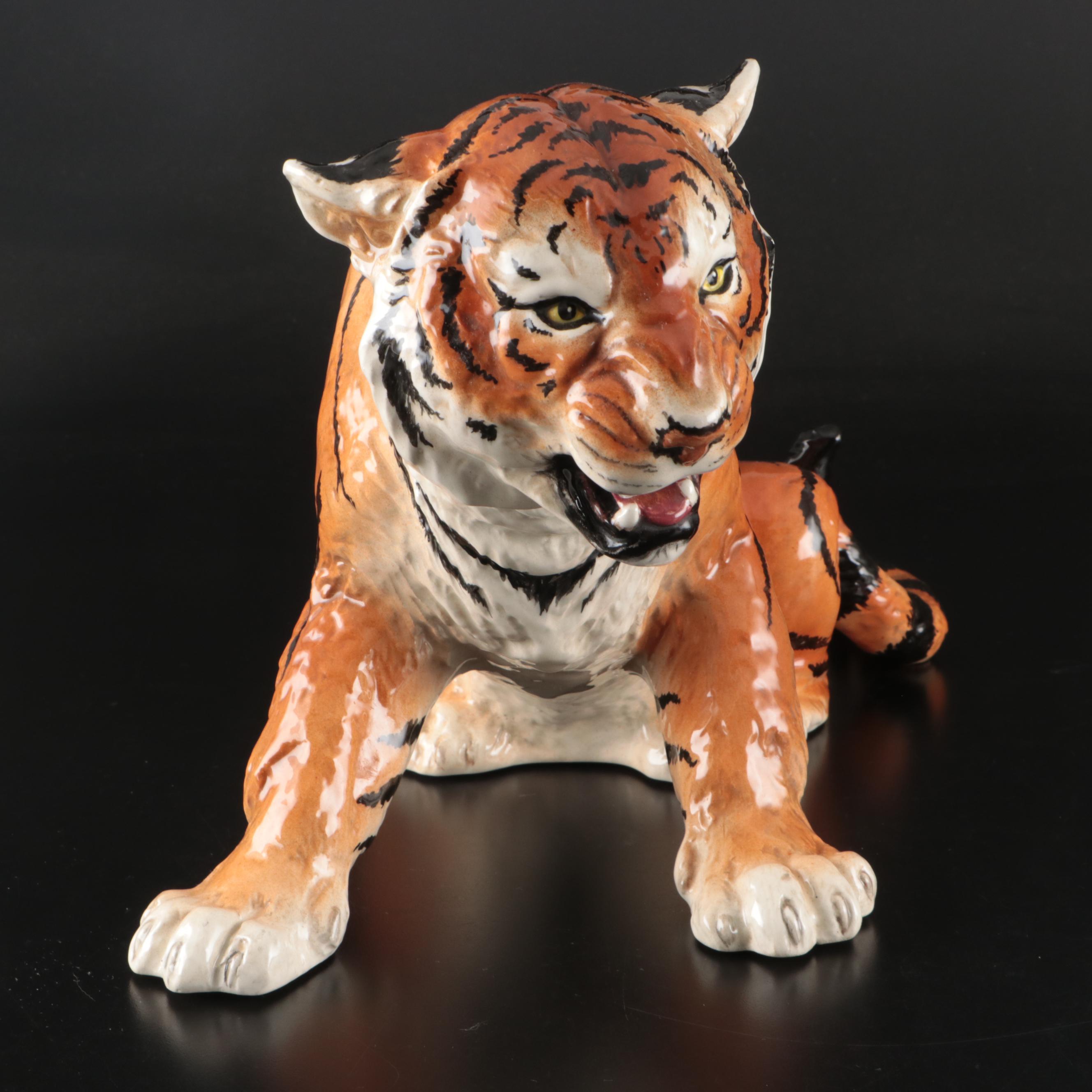 Cincinnati Bengals Glass Tumblers with Ceramic Tiger and Mug