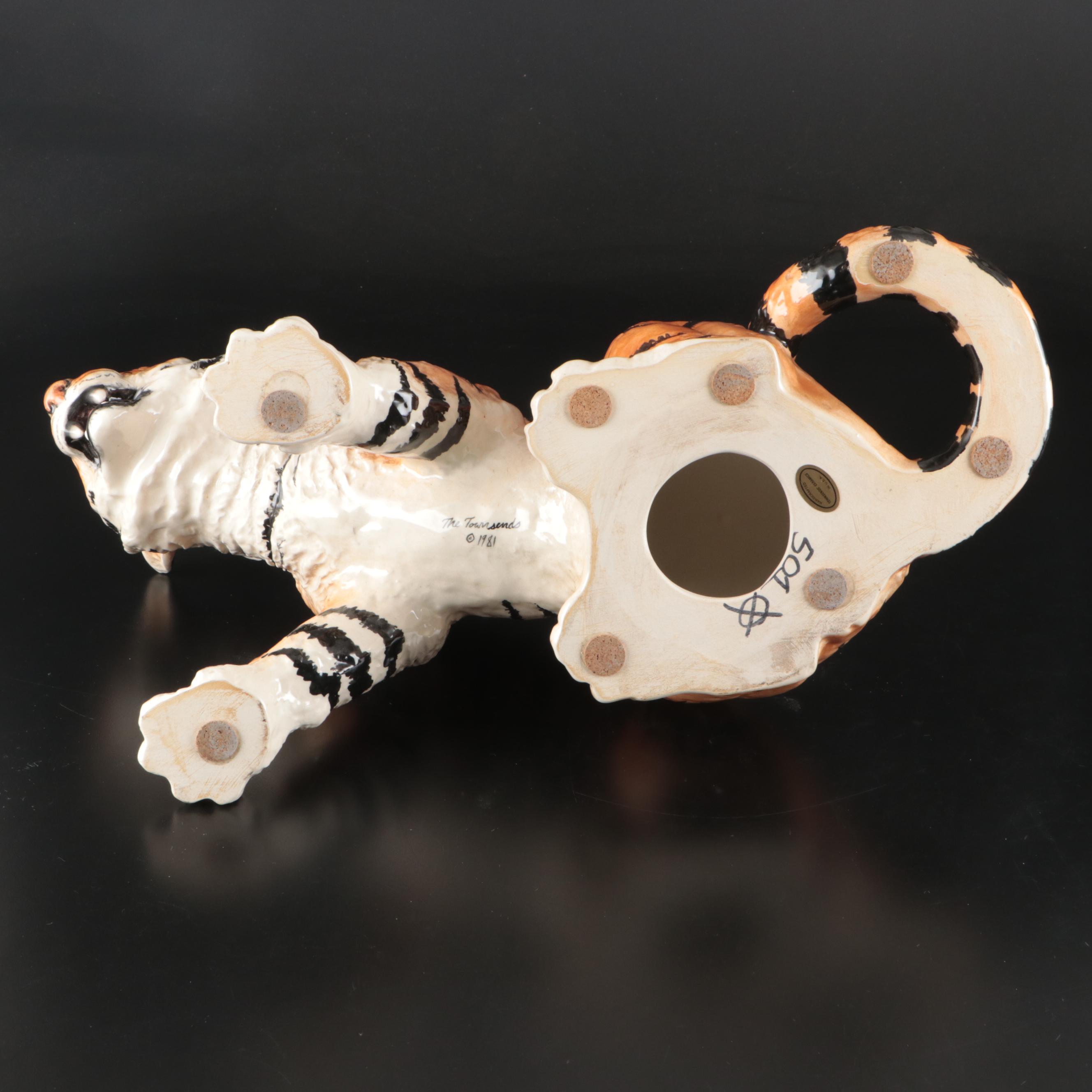 Cincinnati Bengals Glass Tumblers with Ceramic Tiger and Mug