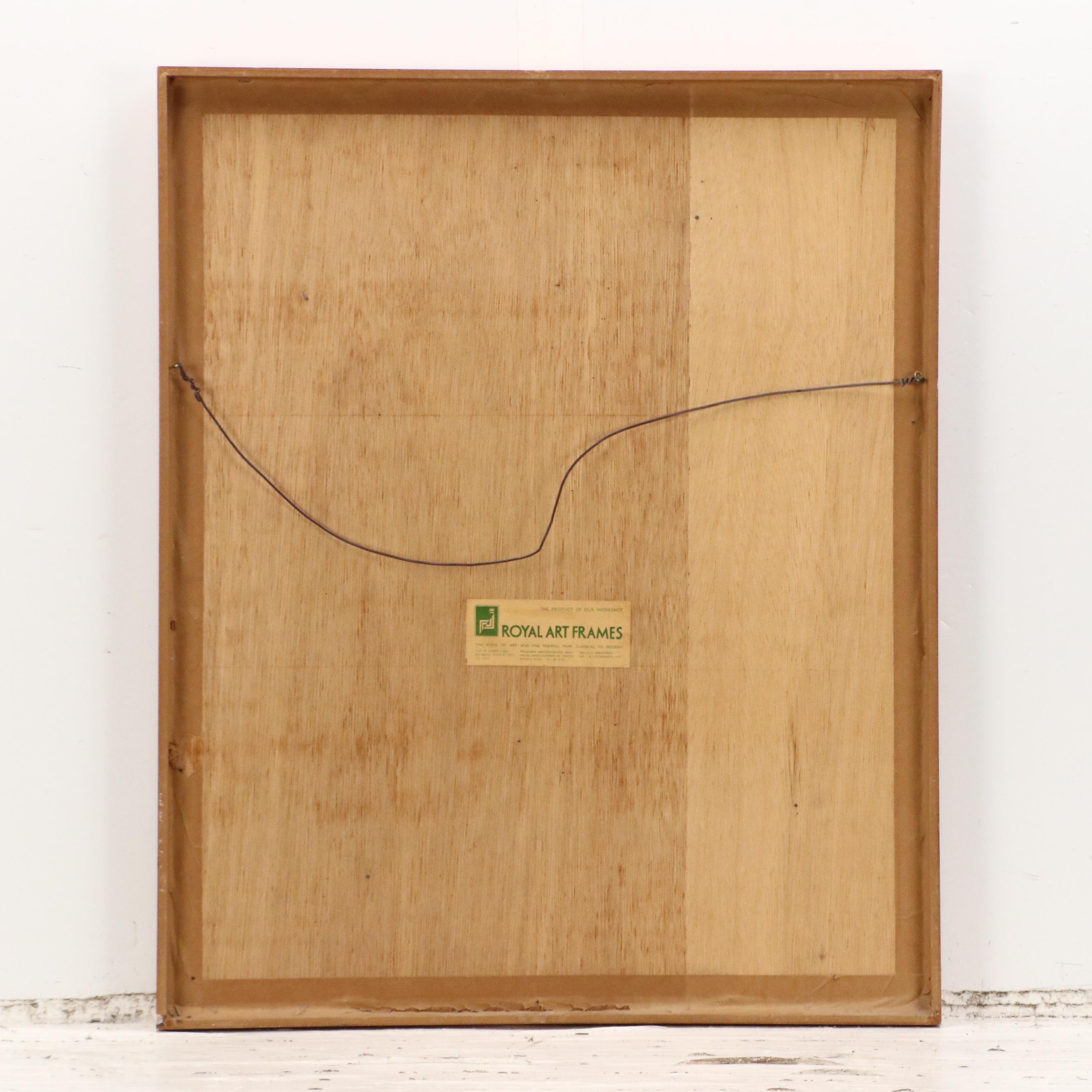 Gilberto Almeida Watercolor Painting of Two Figures