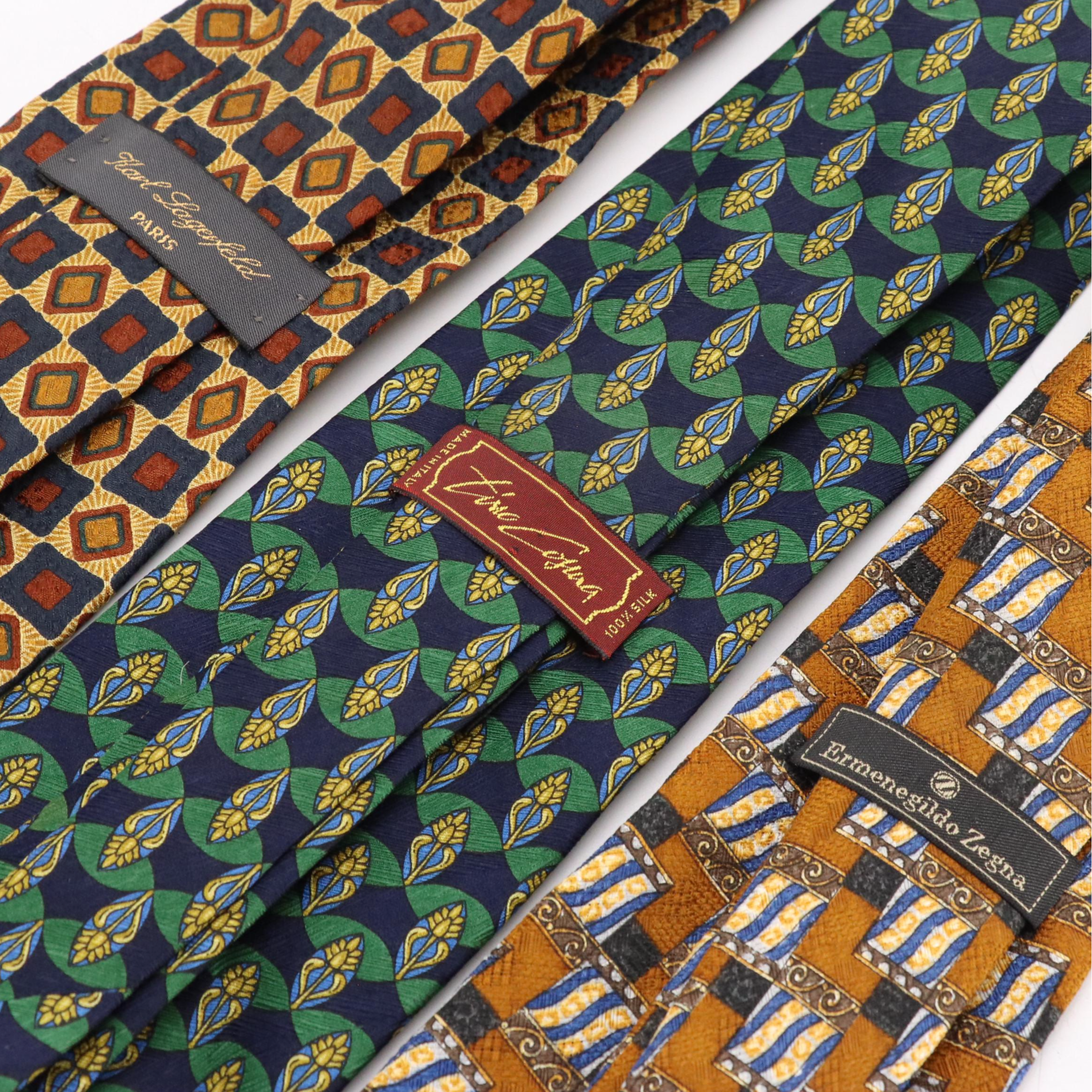 Lauren Ralph Lauren, Karl Lagerfeld, and More Patterned Silk Neckties