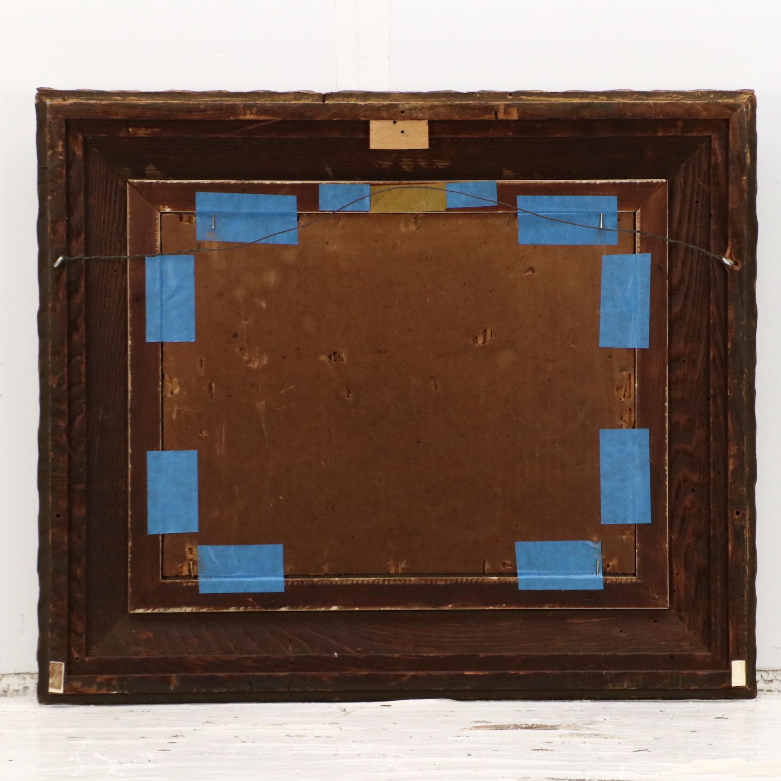 Victor Casnelli Orientalist Watercolor Painting of Desert Scene, Circa 1900