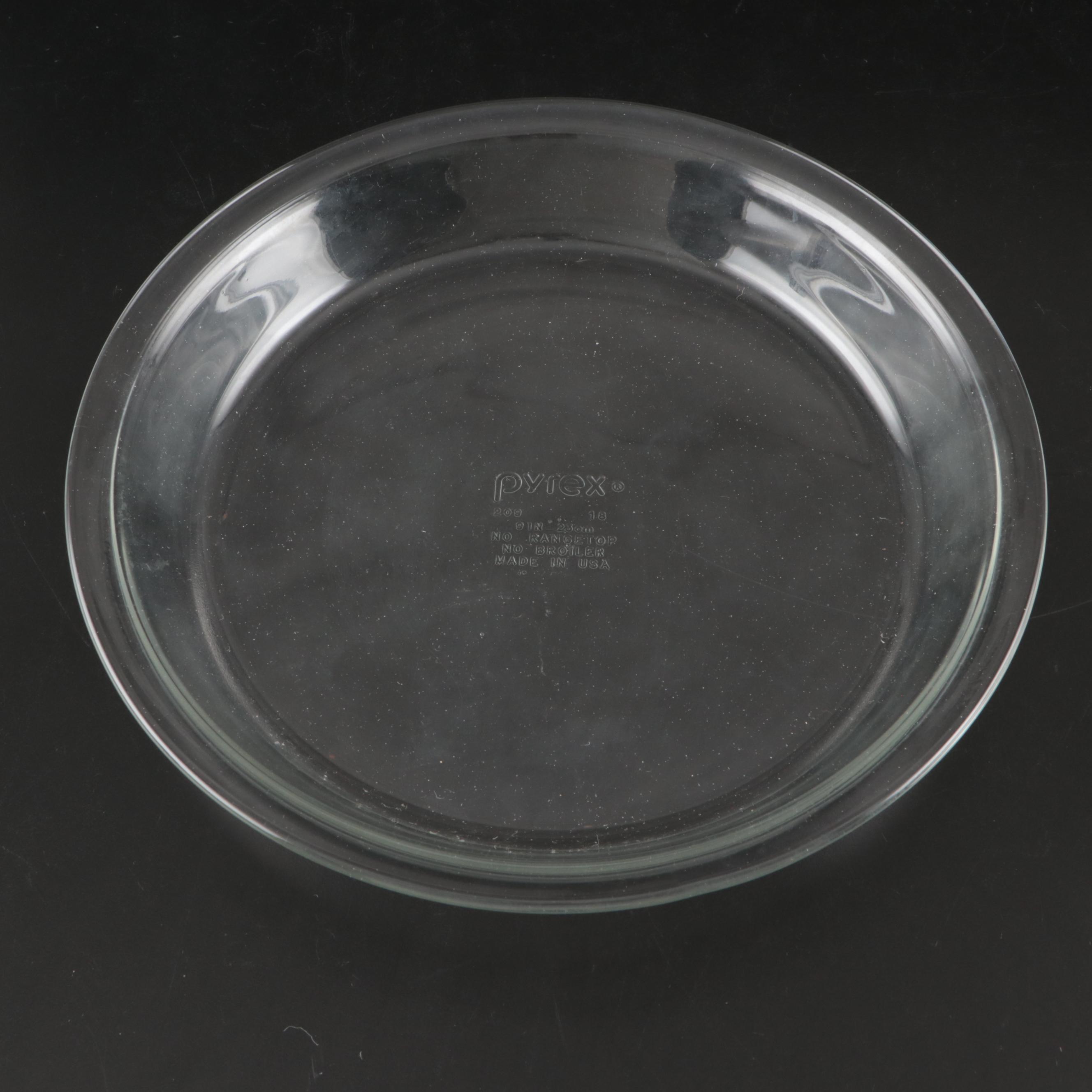 Portuguese Threshold Stoneware Ruffled Pie Dish with Pyrex Glass Baking Dishes