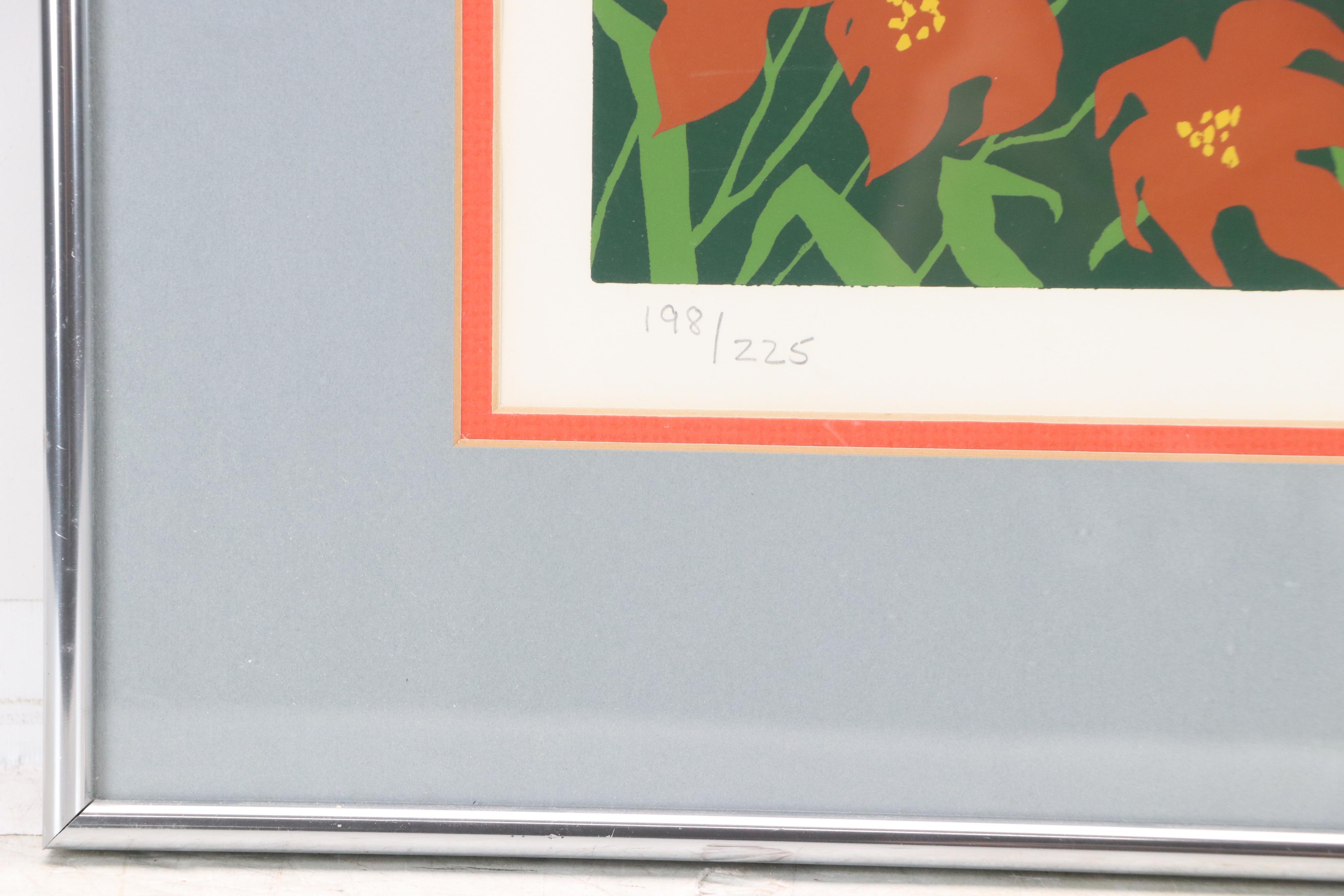 Lorna Massie Serigraph "Harbor Lilies," Late 20th Century
