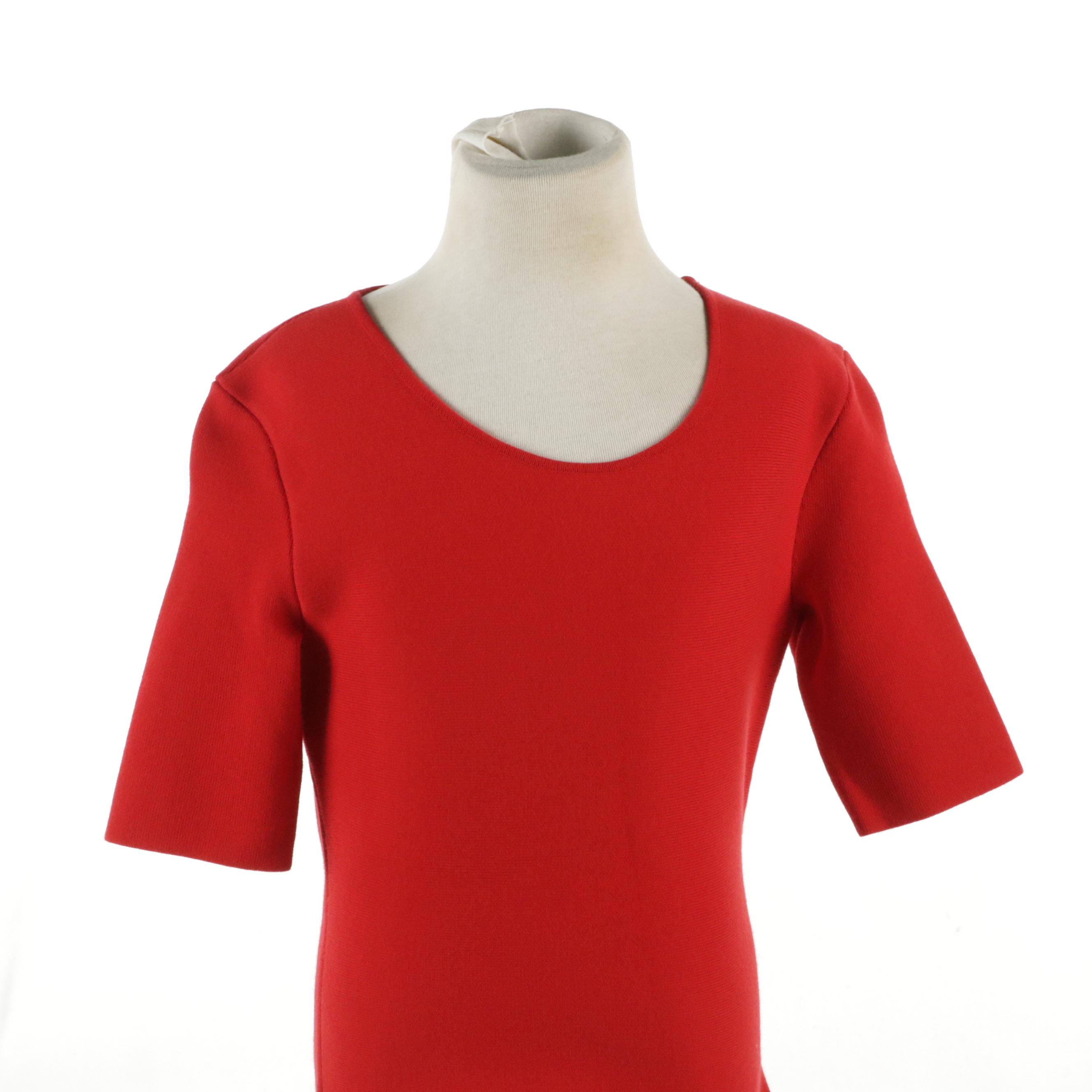 Alexander Wang Red Vermillion Cut-Out Pullover Top with Tag