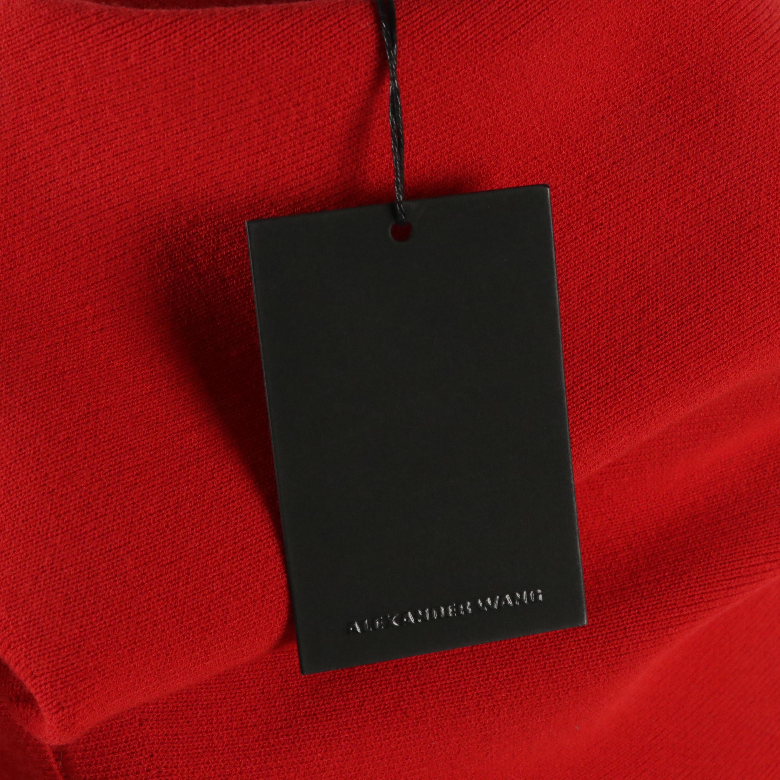 Alexander Wang Red Vermillion Cut-Out Pullover Top with Tag