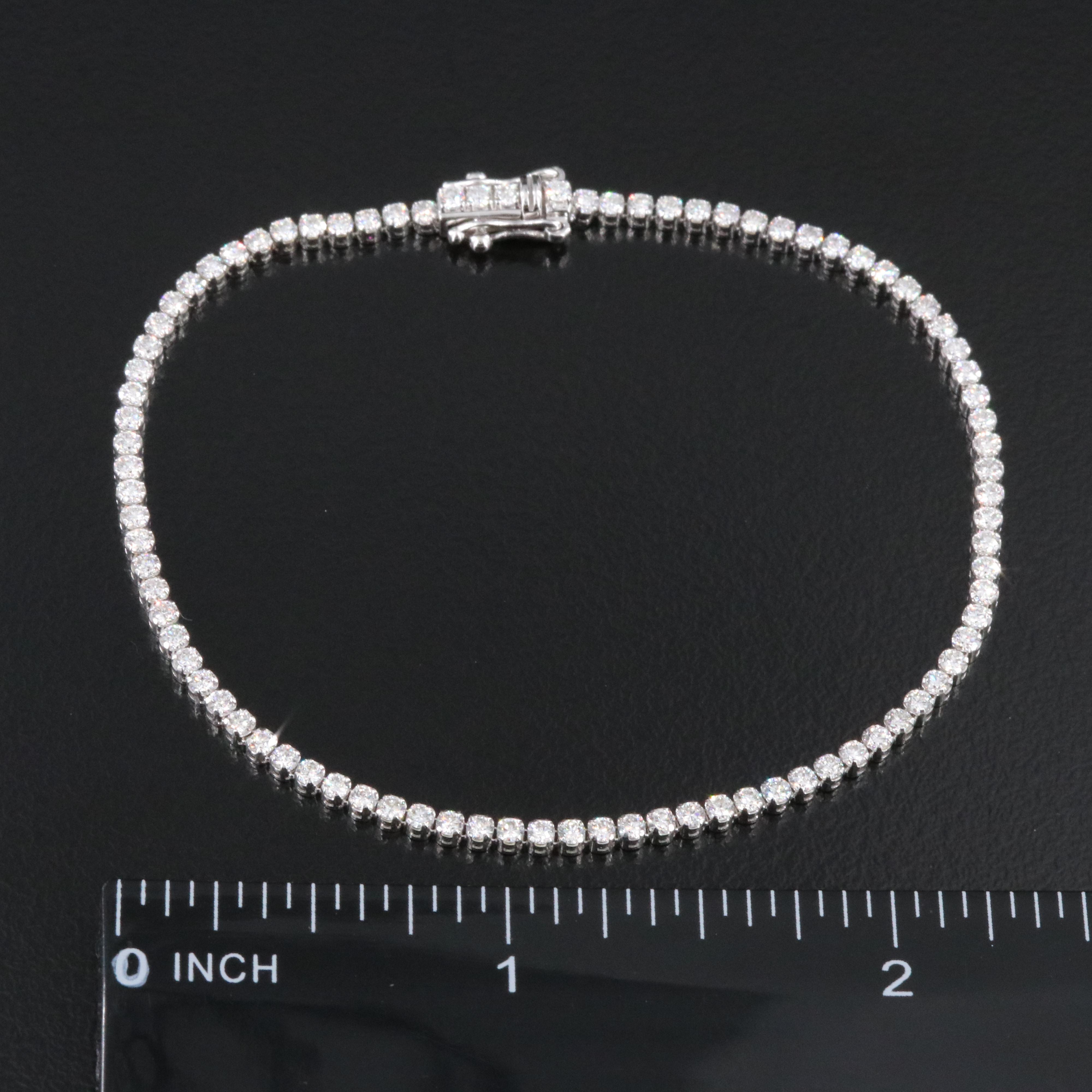 14K 2.00 CTW Lab Grown Diamond Line Bracelet