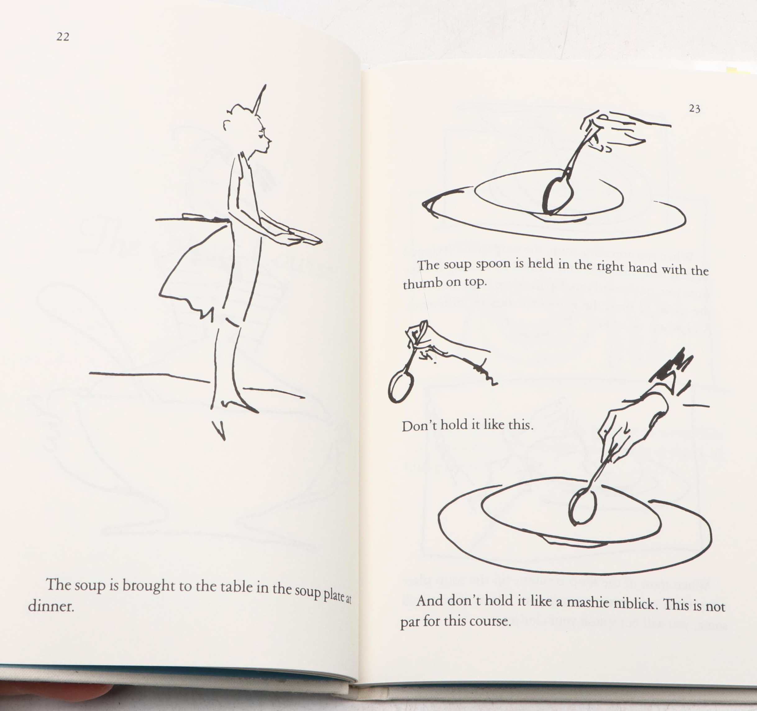 Illustrated "Tiffany's Table Manners for Teenagers" by Walter Hoving, 1989