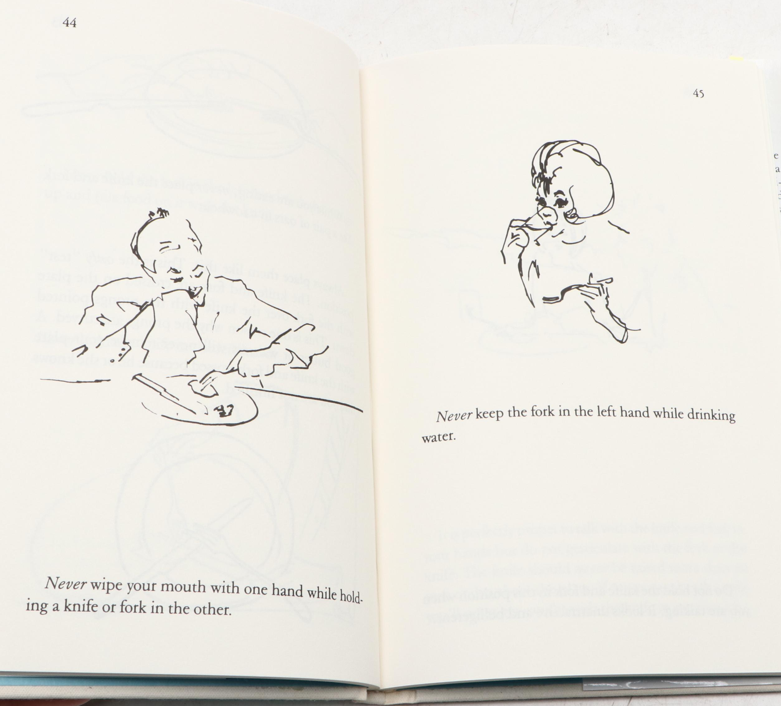 Illustrated "Tiffany's Table Manners for Teenagers" by Walter Hoving, 1989