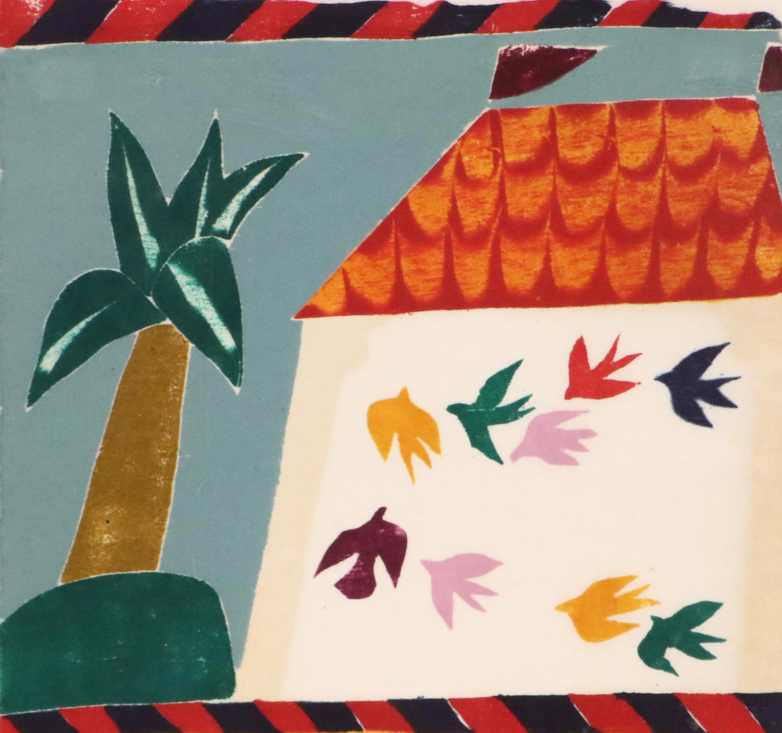 Carol Summer Woodcut "The Raja's Aviary"