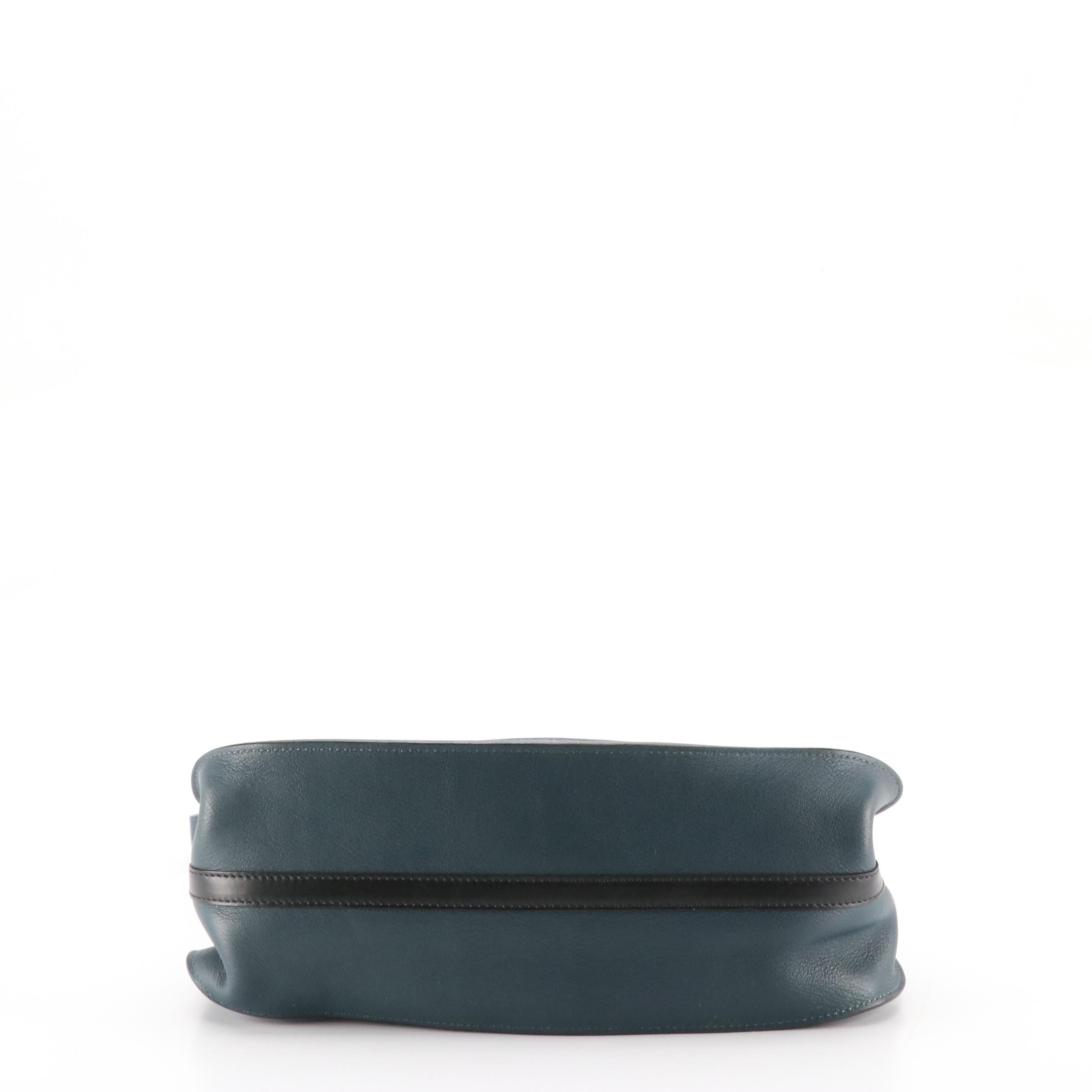 Chloé Hayley Double Carry Satchel Bag in Marine Blue Calfskin Leather