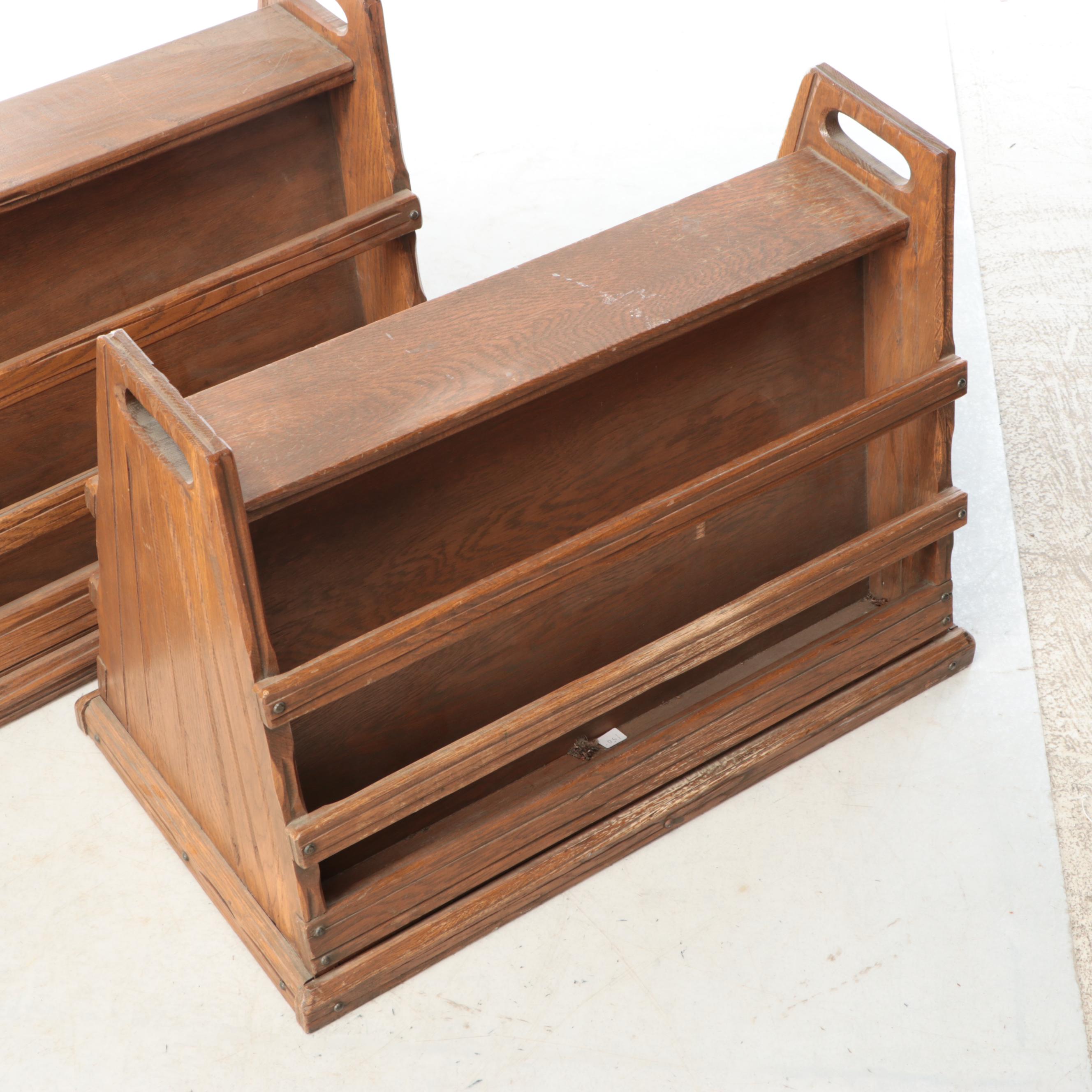 Handled Wood Magazine Racks