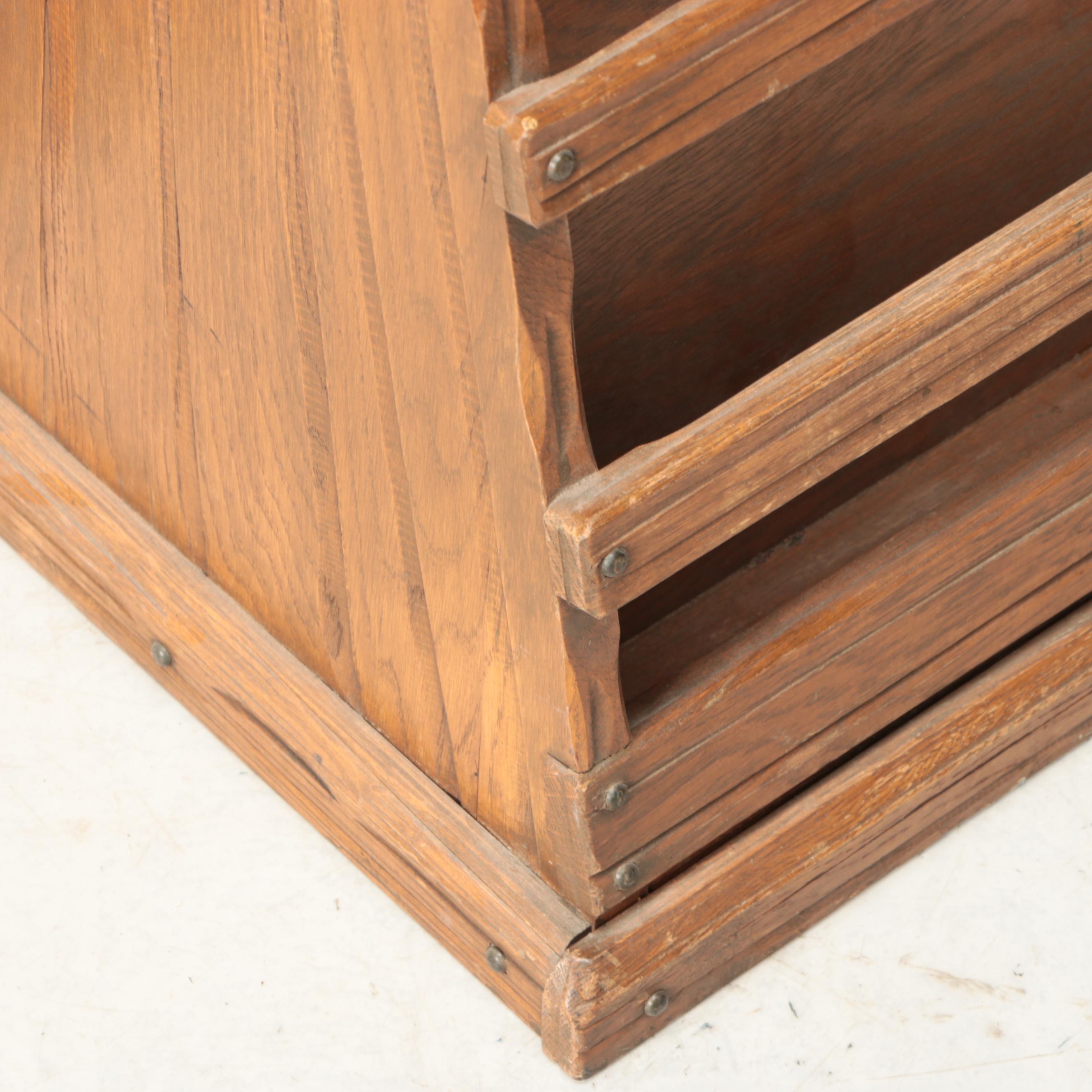 Handled Wood Magazine Racks