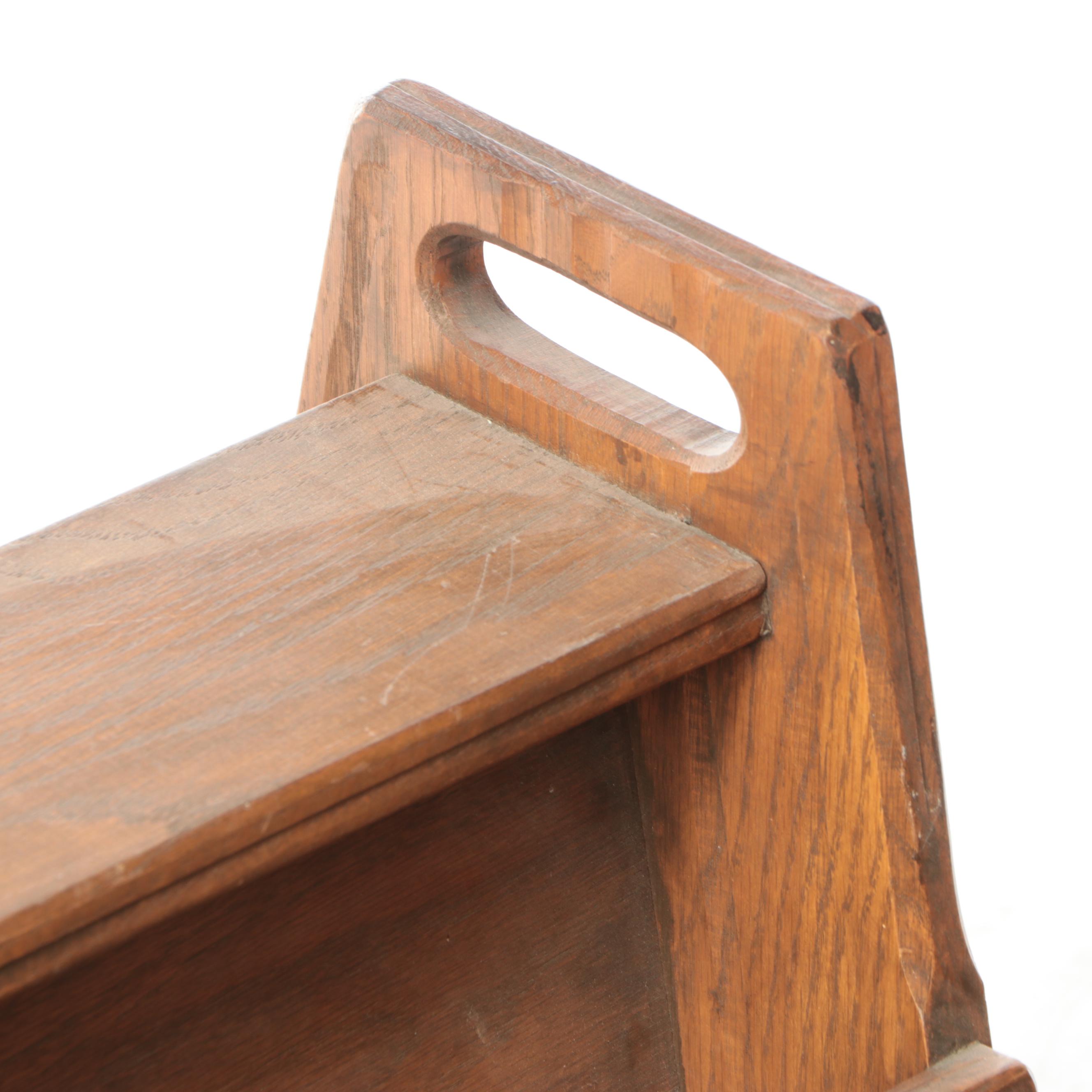 Handled Wood Magazine Racks