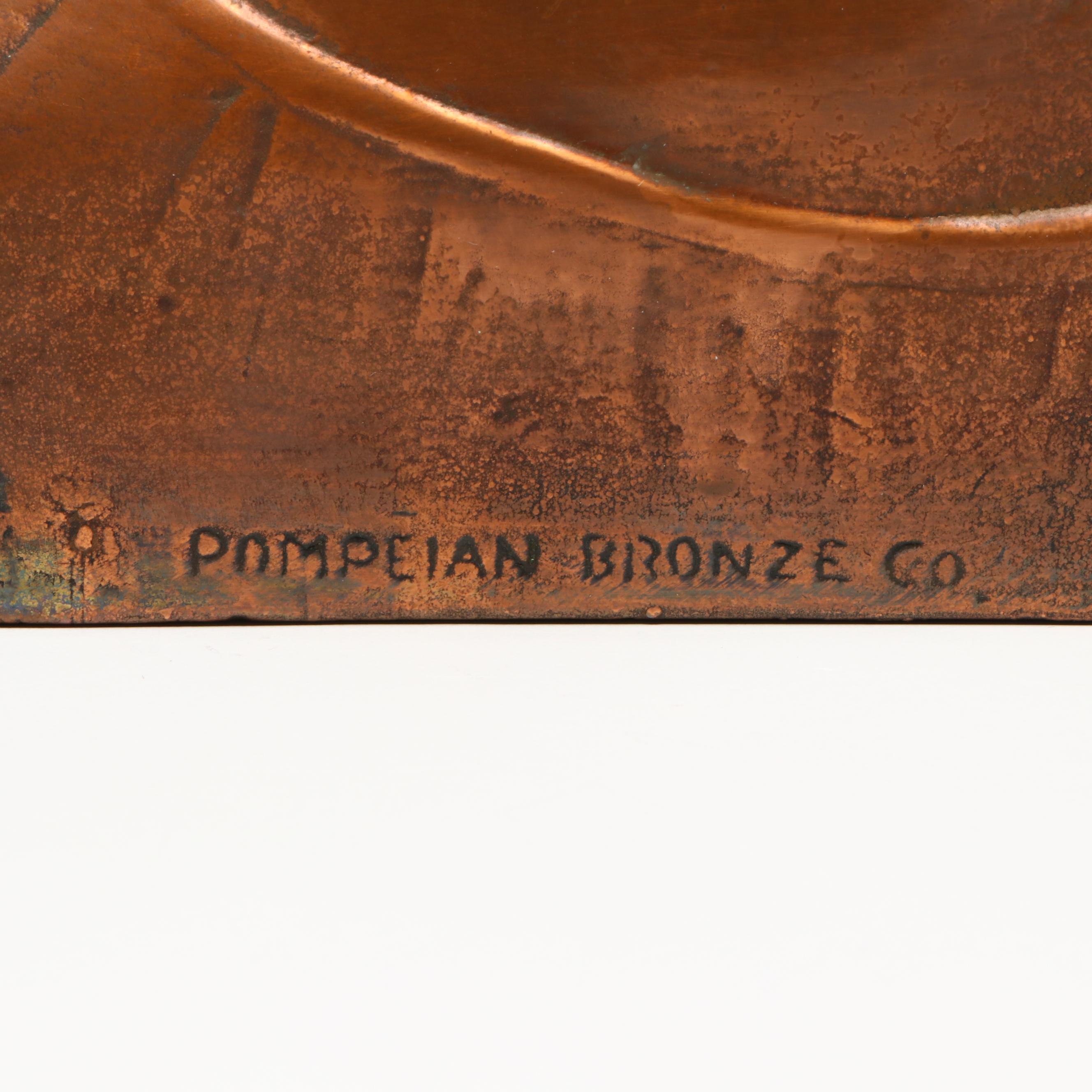 Pompeian Bronze Co. Art Deco Bronze Bust of Woman, Early 20th Century