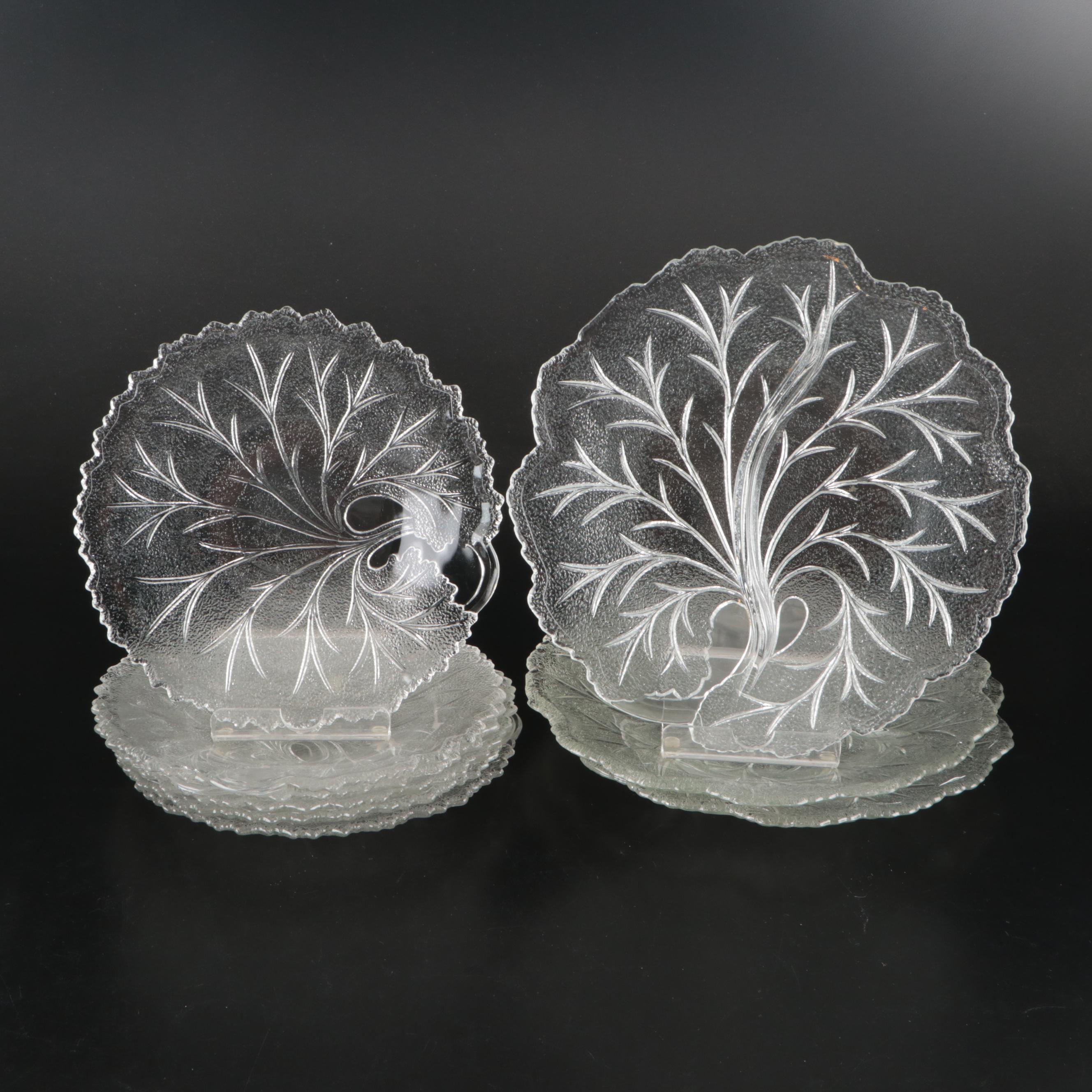 Indiana Glass "Pebble Leaf" Glass Dinnerware