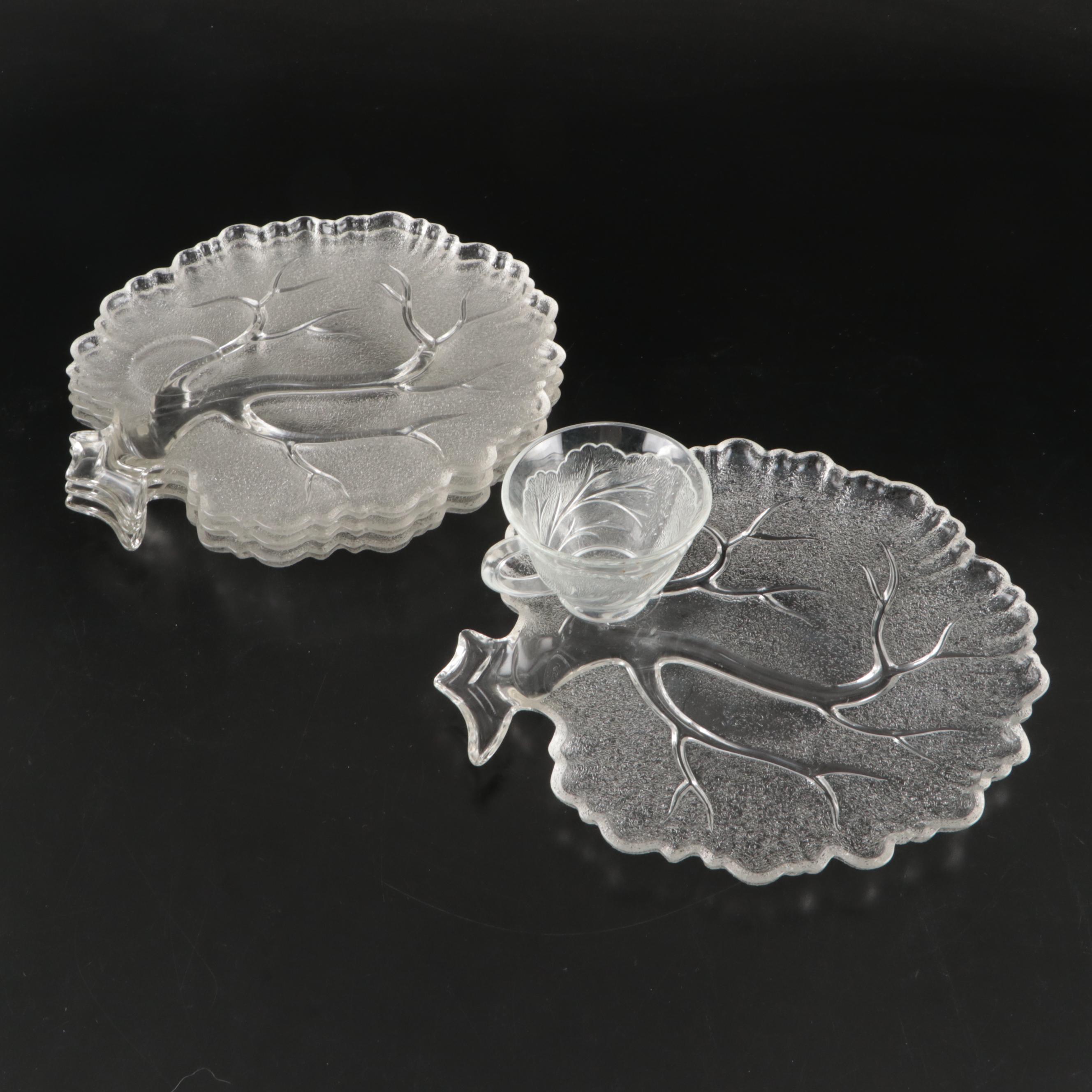 Indiana Glass "Pebble Leaf" Glass Dinnerware