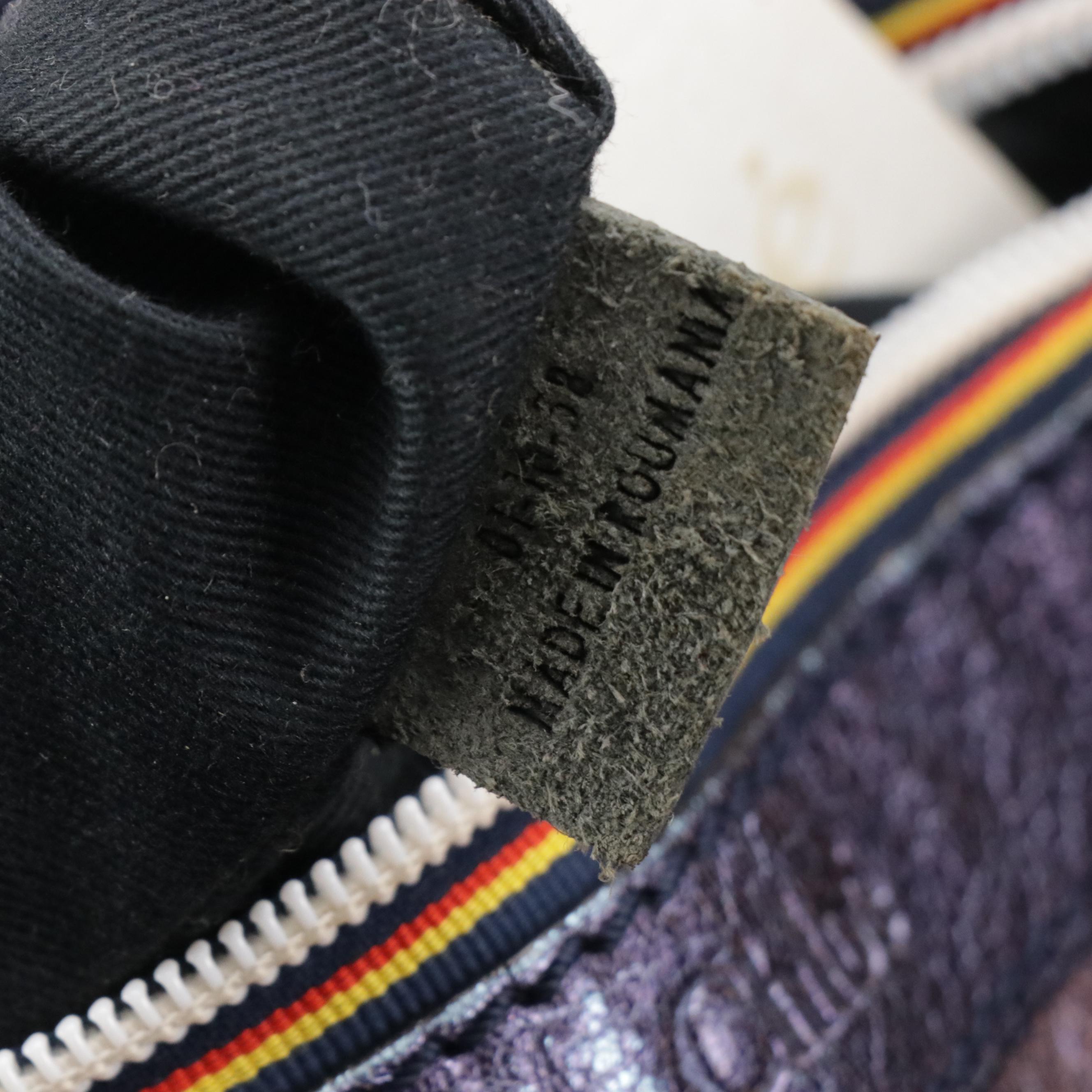 Chloé Studded Patsy Shoulder Bag in Metallic Blue Calfskin Leather