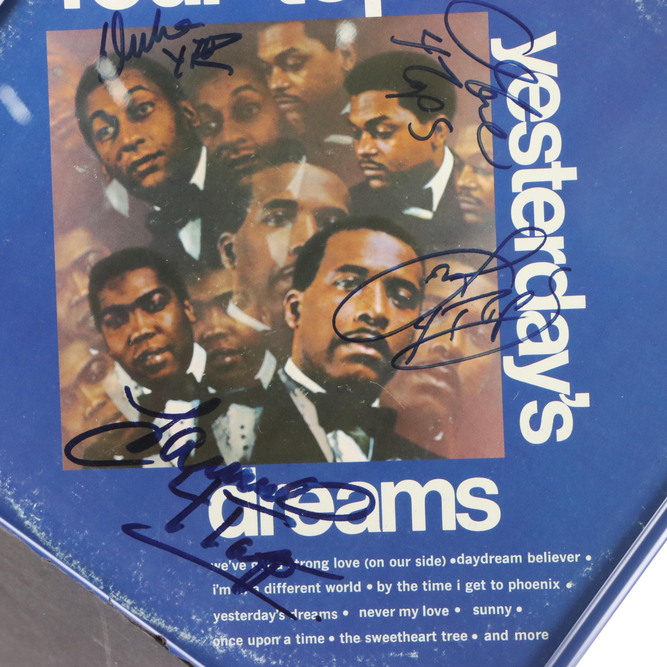Four Tops Signed "Yesterday's Dreams" Record Sleeve