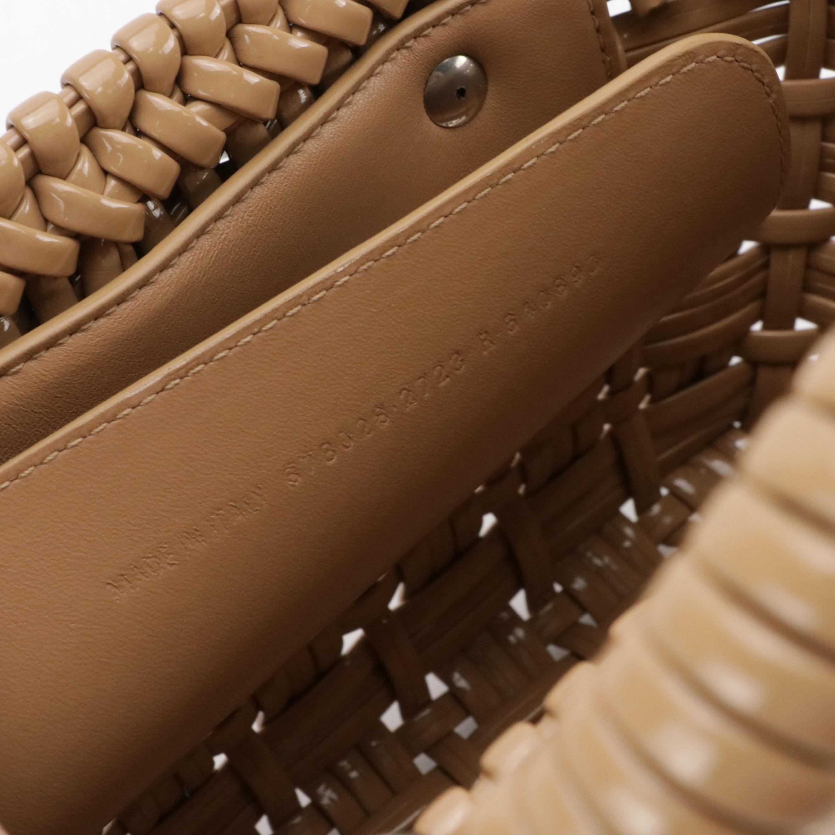 Balenciaga XXS Bistro Two-Way Bag in Beige Wicker-Woven Faux Leather