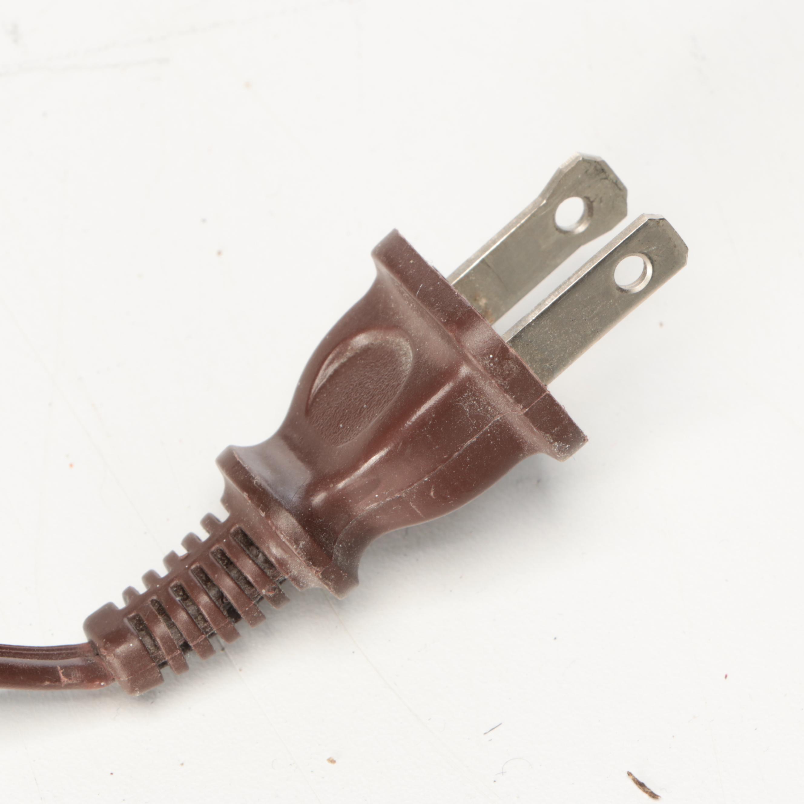 Art Nouveau Slag Glass Shade Bronze Finish Torch Table Lamp