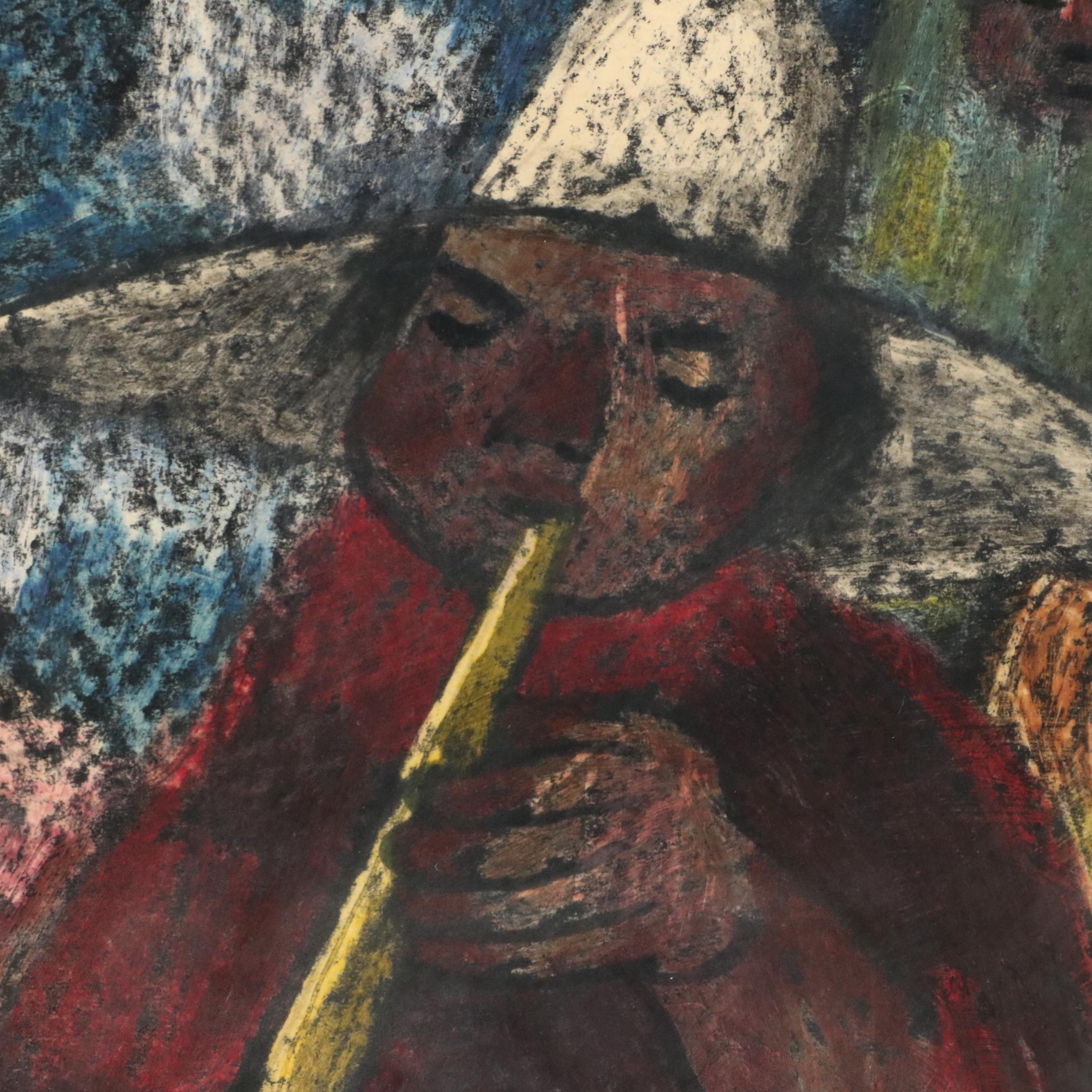 Gilberto Almeida Ecuadorian Drawing of Musician