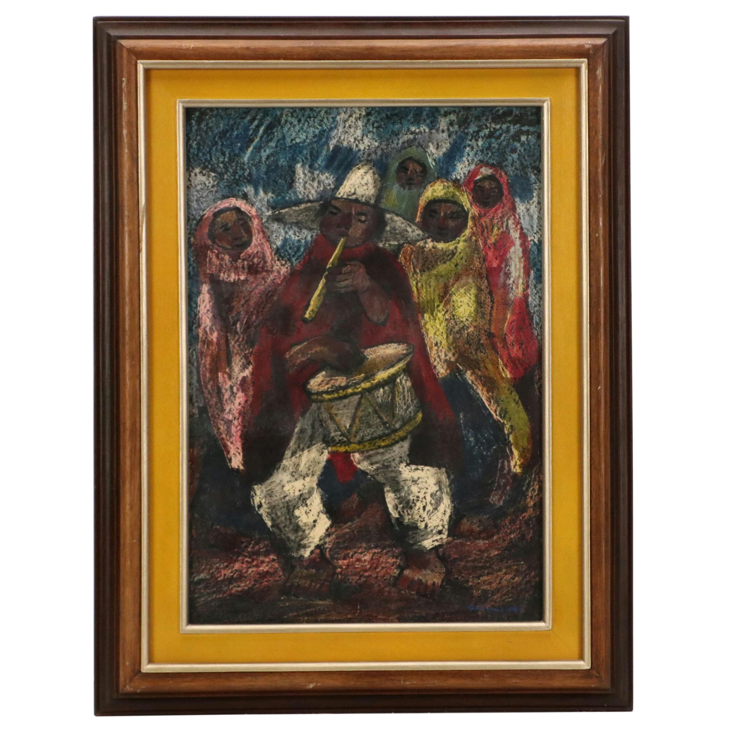 Gilberto Almeida Ecuadorian Drawing of Musician