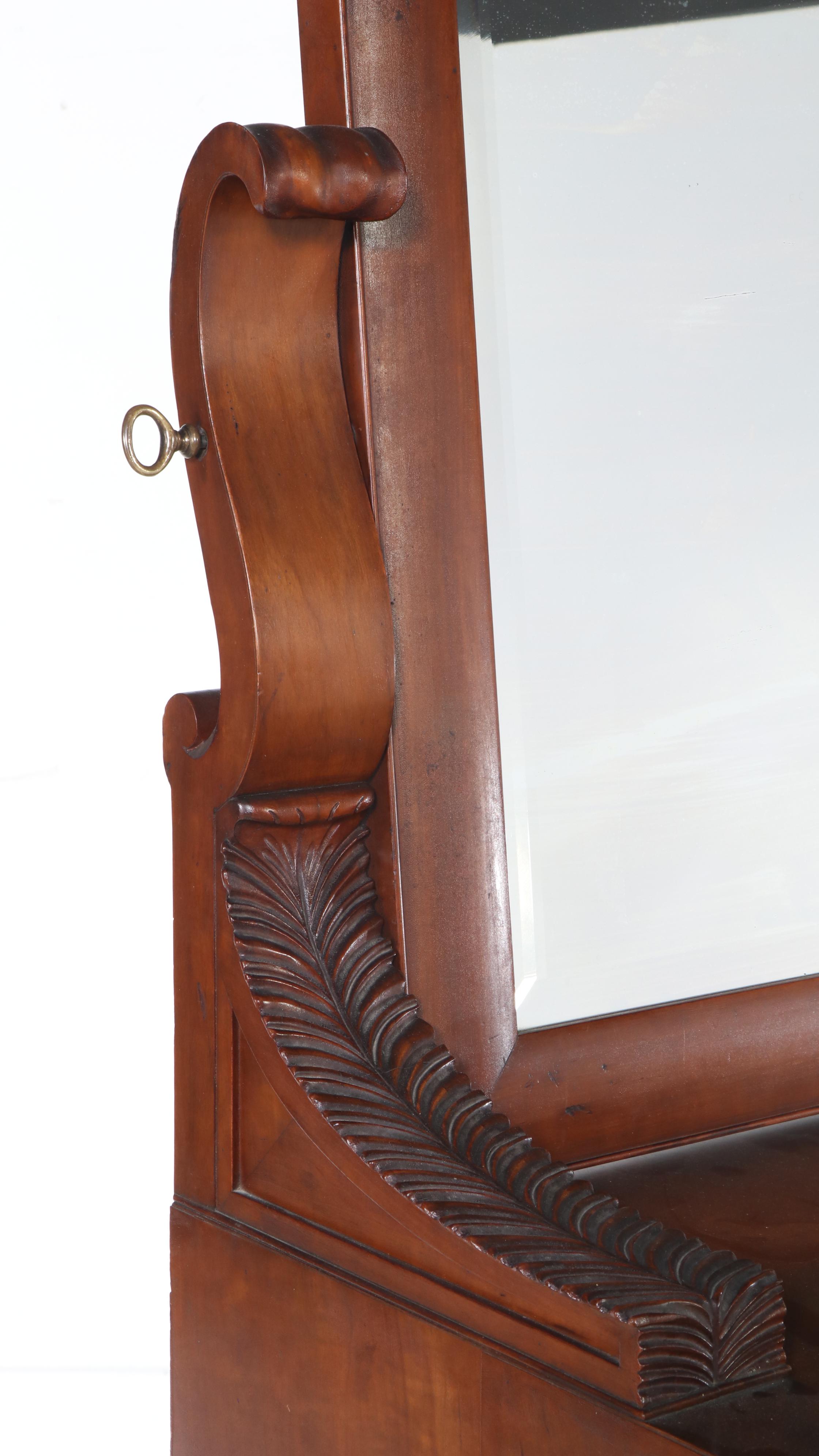 American Empire Style Mahogany Dresser, 19th Century