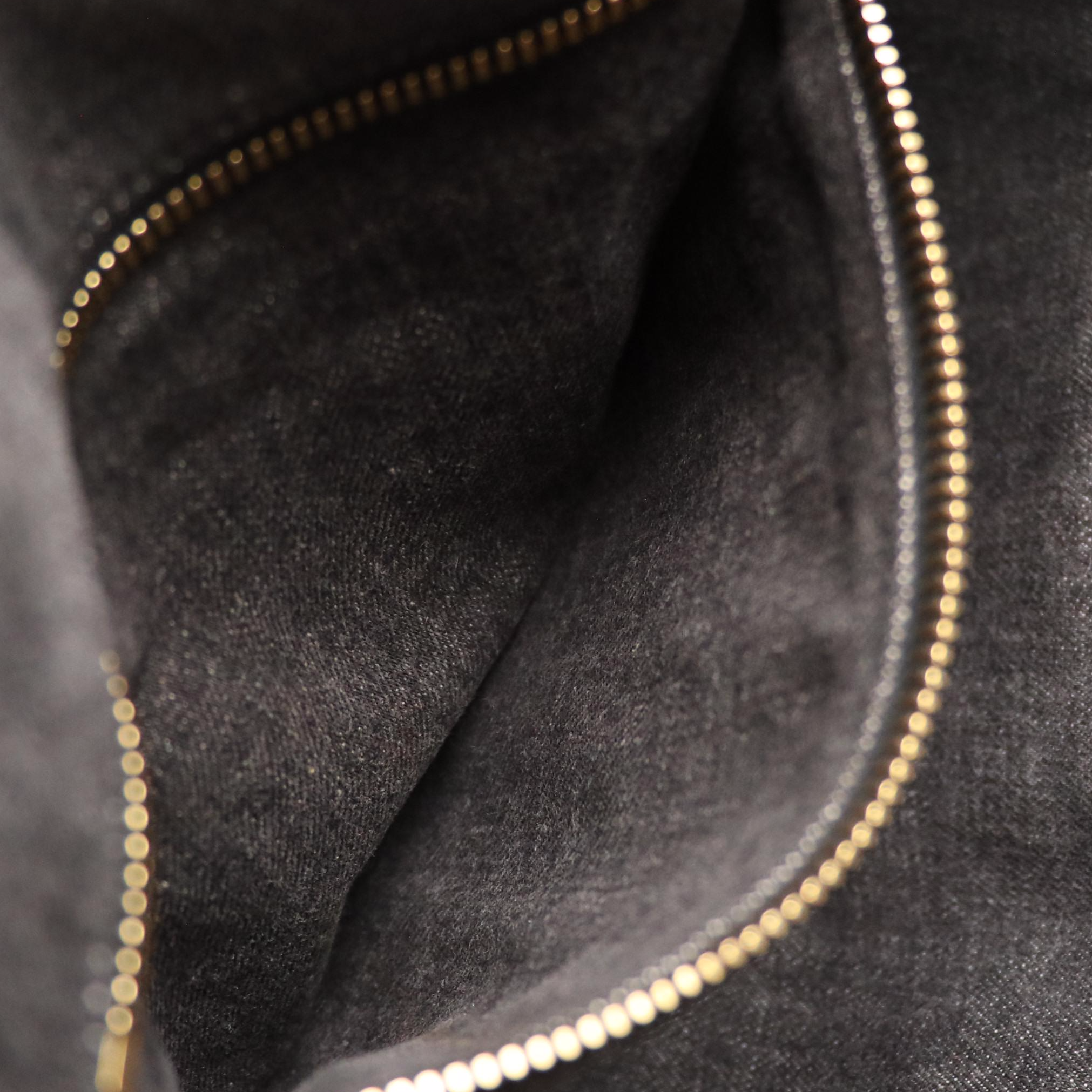 Prada Large Canapa Logo Tote in Black Cotton Denim