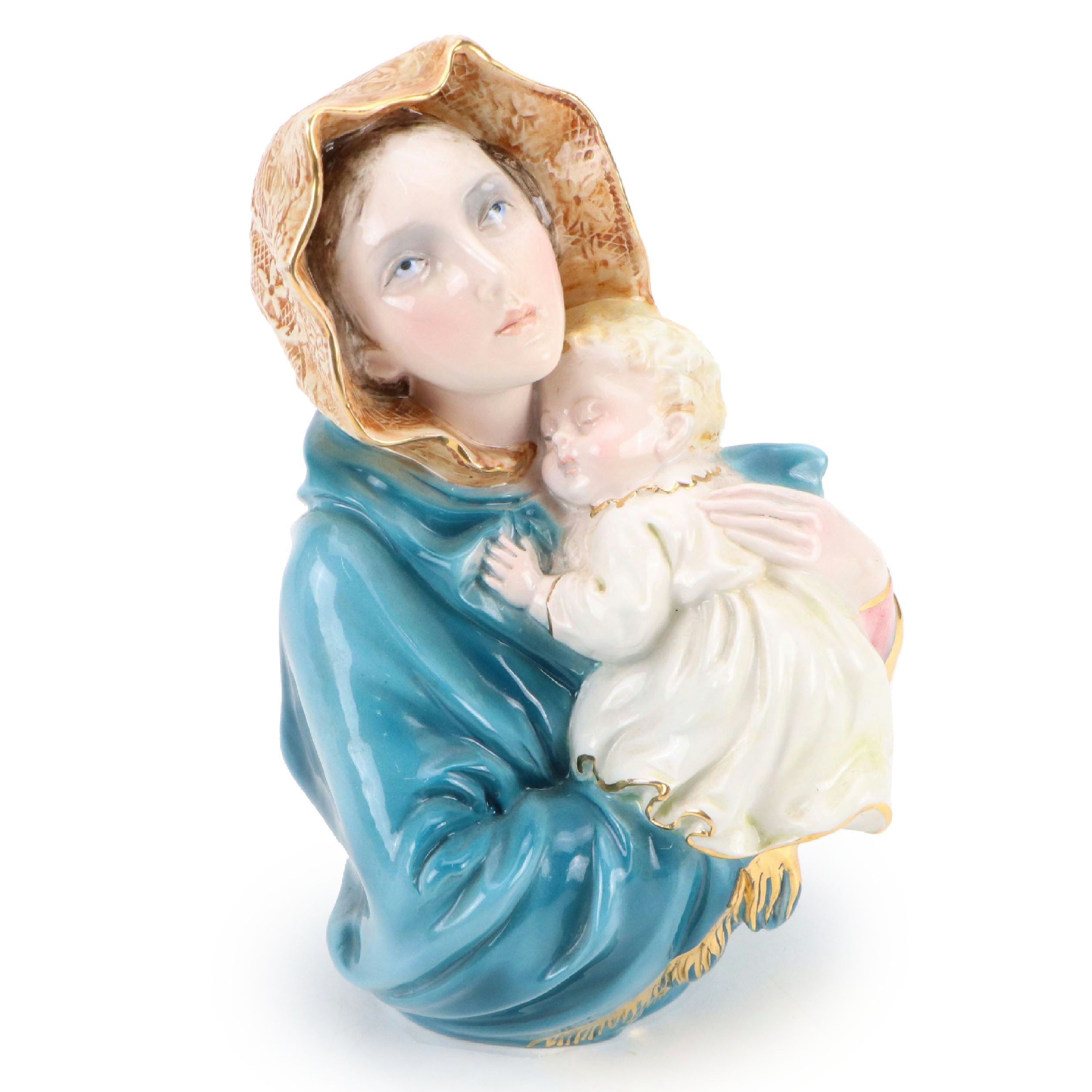 Fontanini Ceramic Madonna and Child Figurine