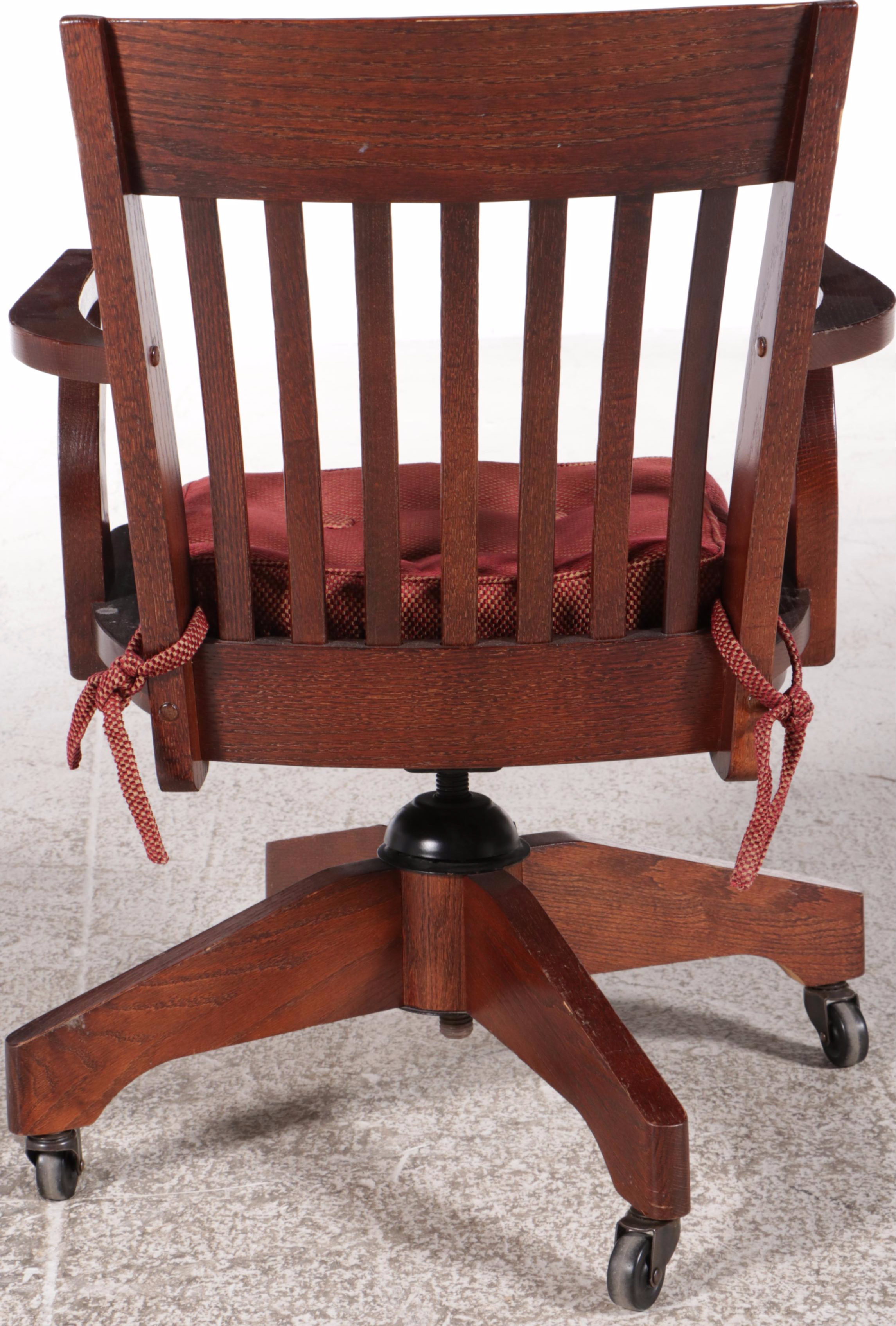 Contemporary Sawhorse Desk with Glass Top and Oak Desk Chair
