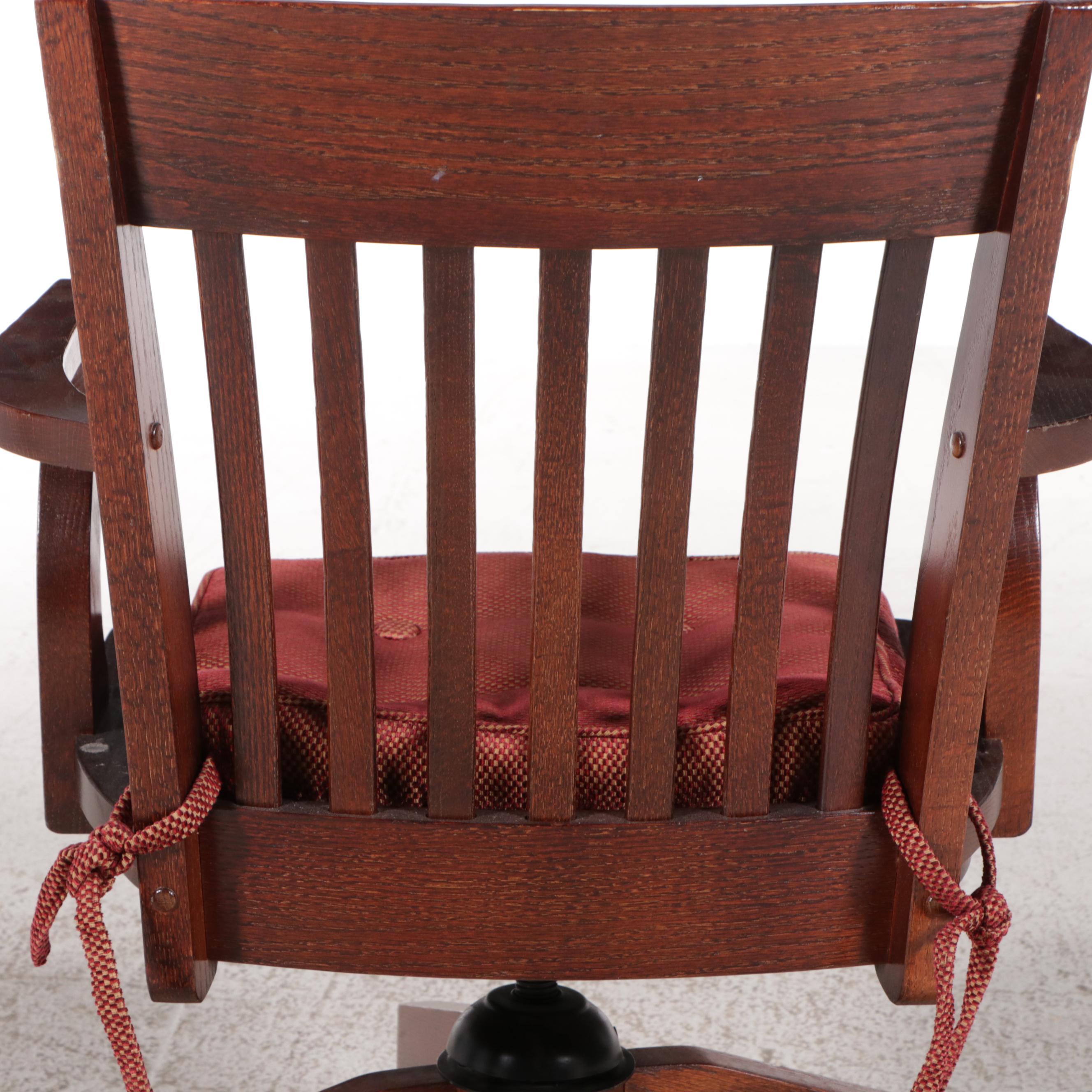 Contemporary Sawhorse Desk with Glass Top and Oak Desk Chair