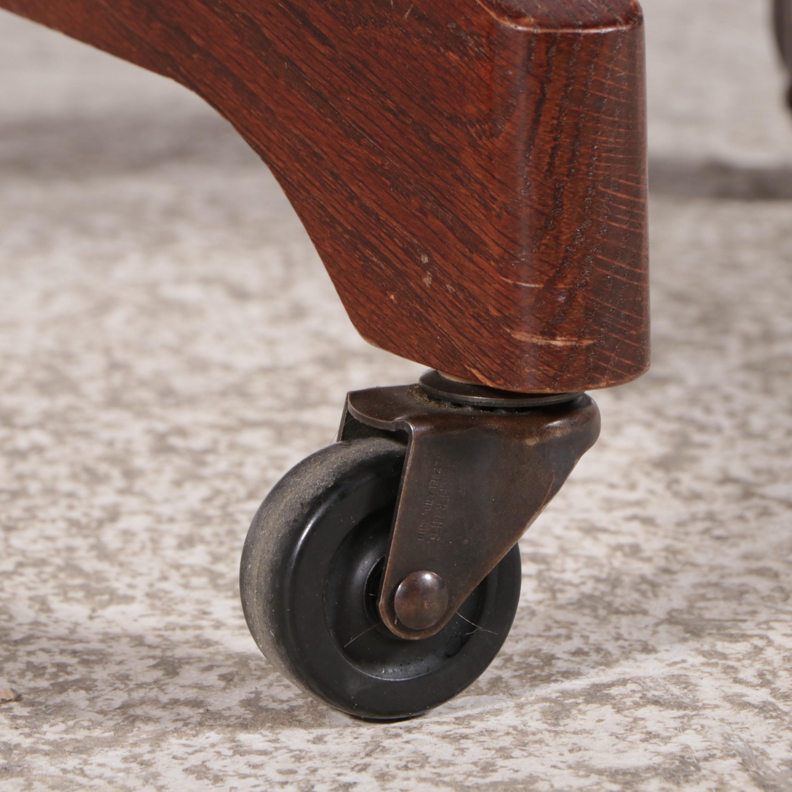 Contemporary Sawhorse Desk with Glass Top and Oak Desk Chair