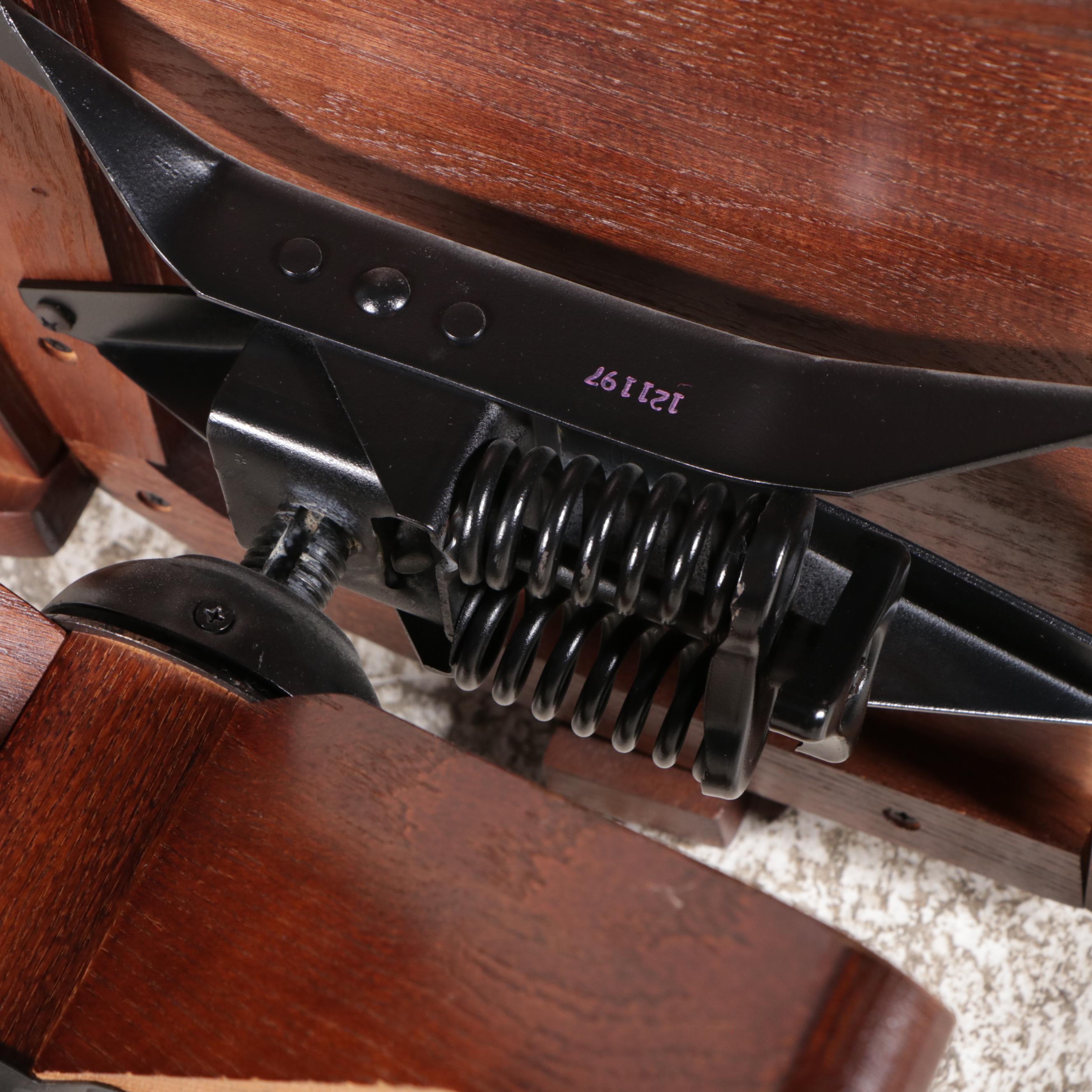 Contemporary Sawhorse Desk with Glass Top and Oak Desk Chair