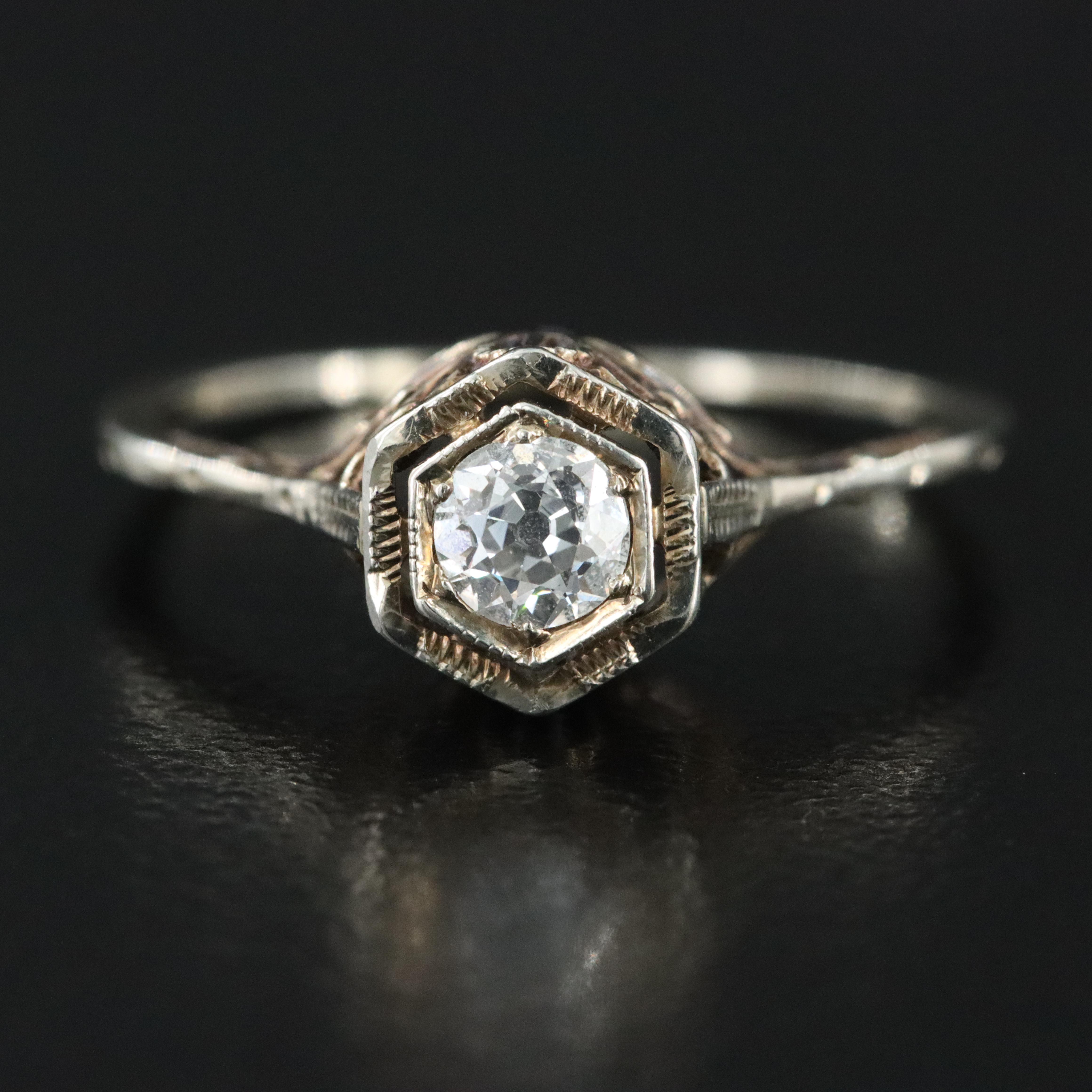 Edwardian 18K Diamond Ring