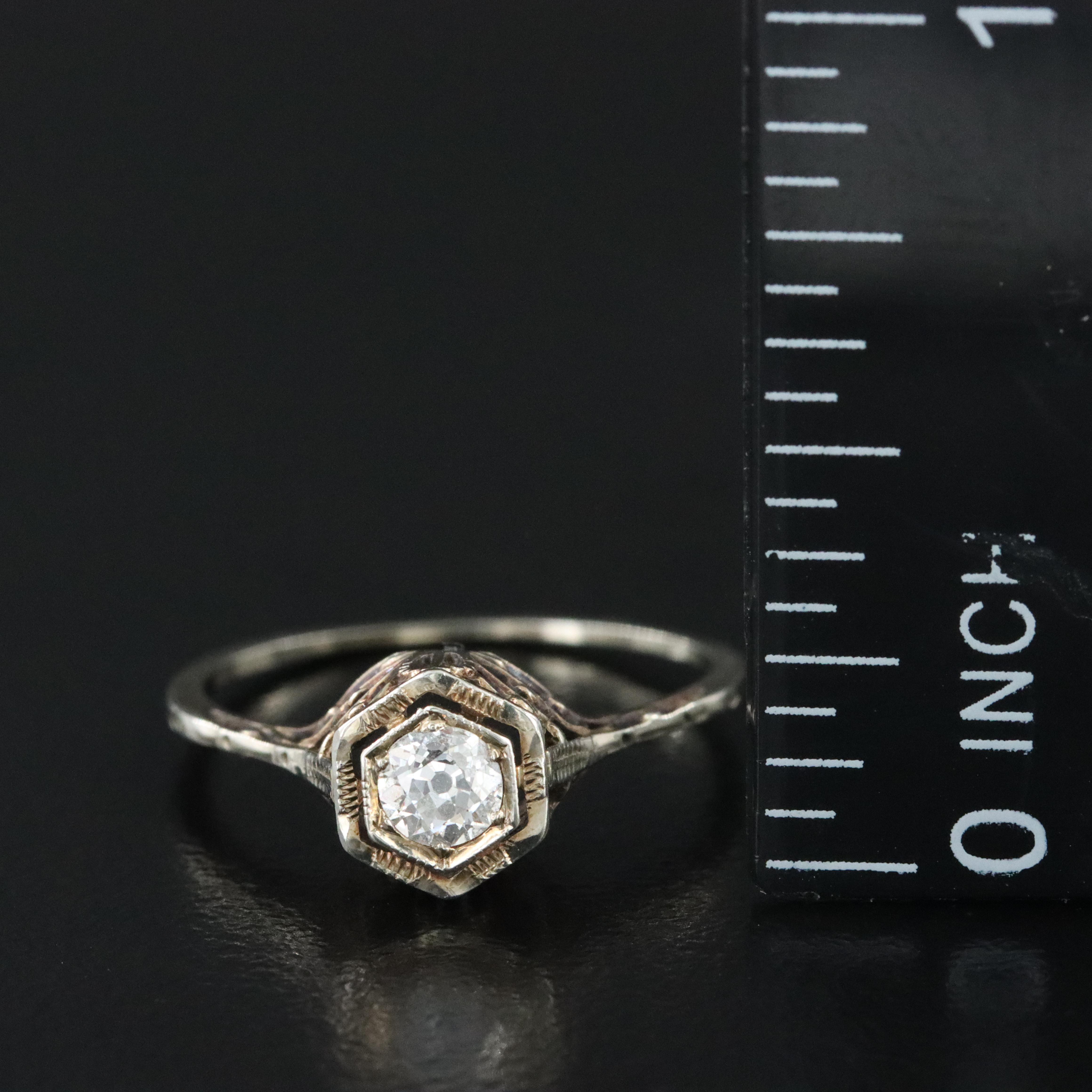Edwardian 18K Diamond Ring