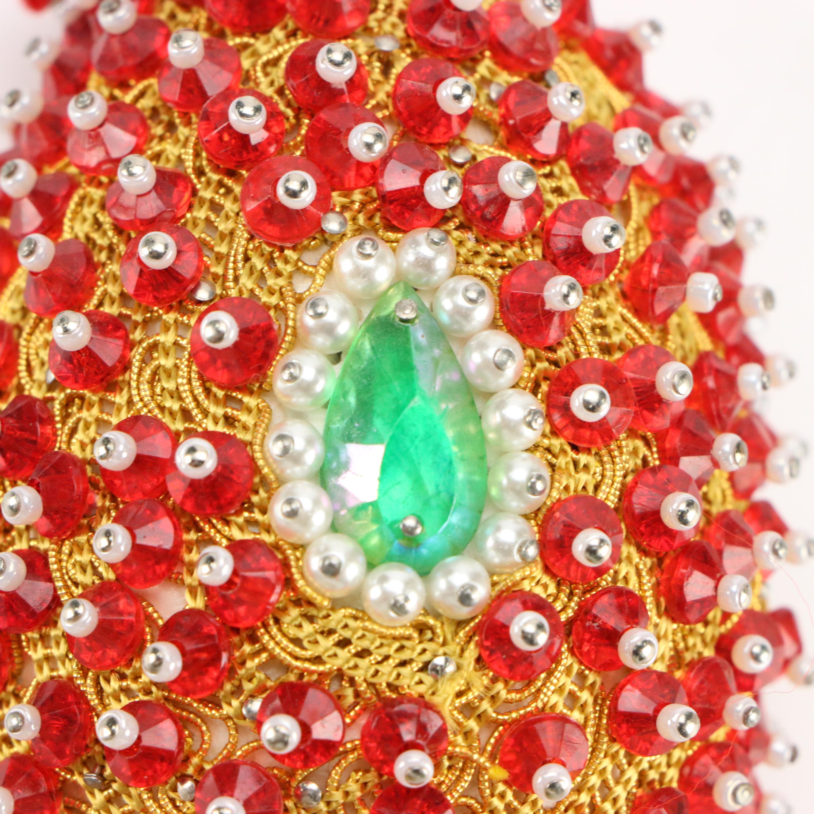 Embellished and Beaded Hot Air Balloon and Other Christmas Ornaments