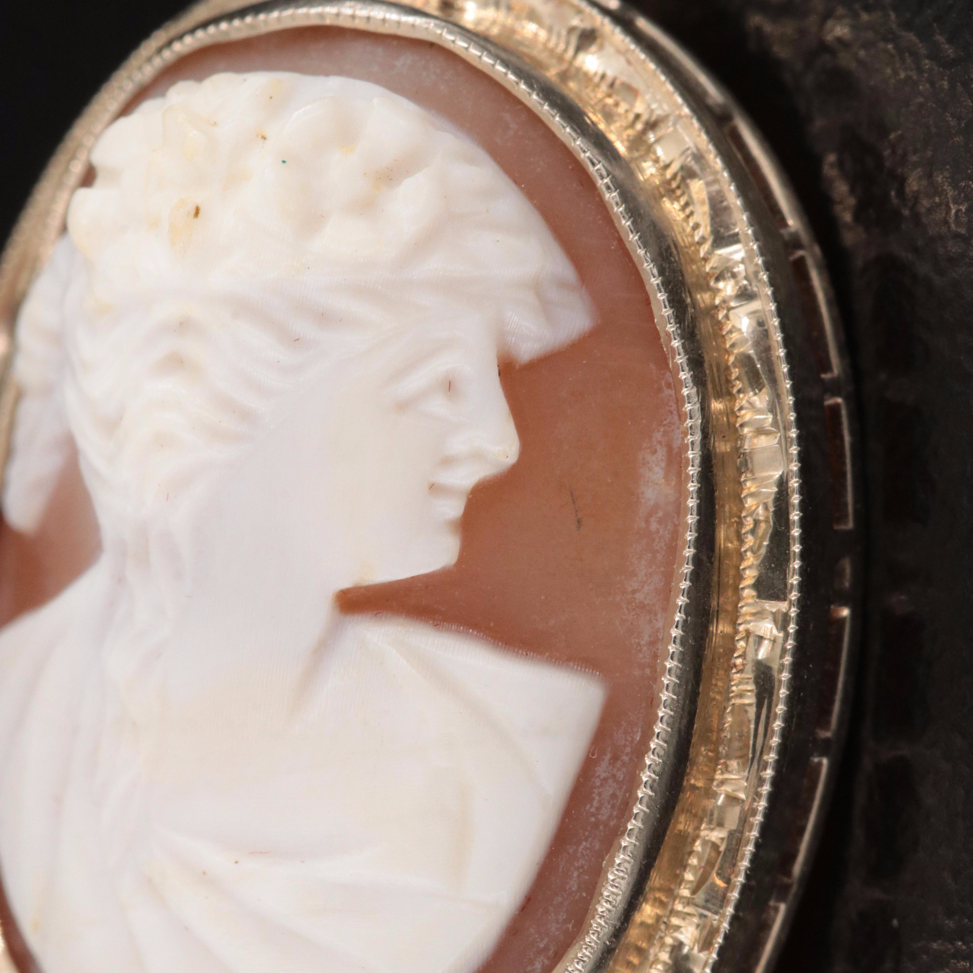Victorian 14K Cameo Stickpin
