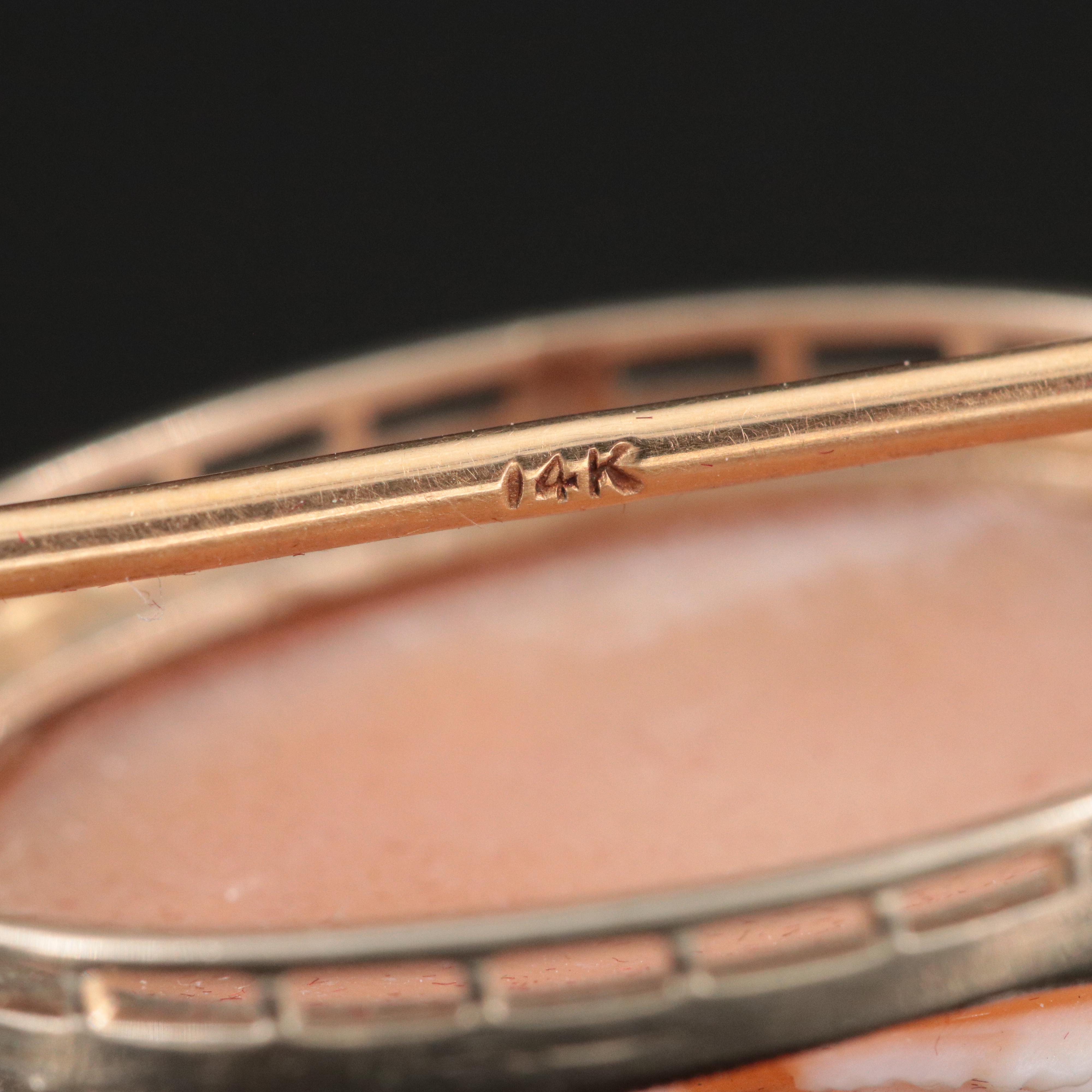 Victorian 14K Cameo Stickpin