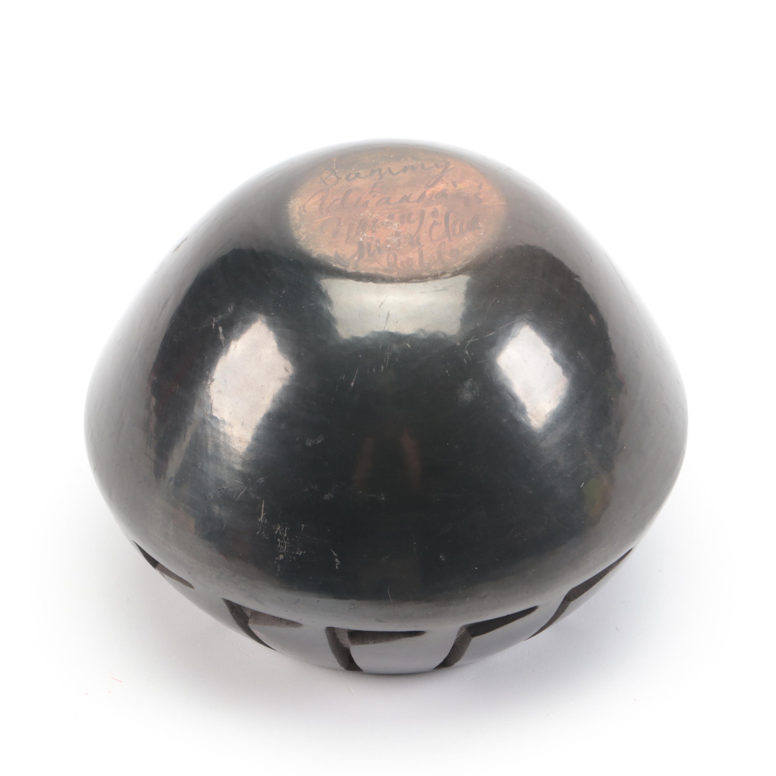 Sammy & Adrianna Naranjo Santa Clara Blackware Pottery Bowl, 1995