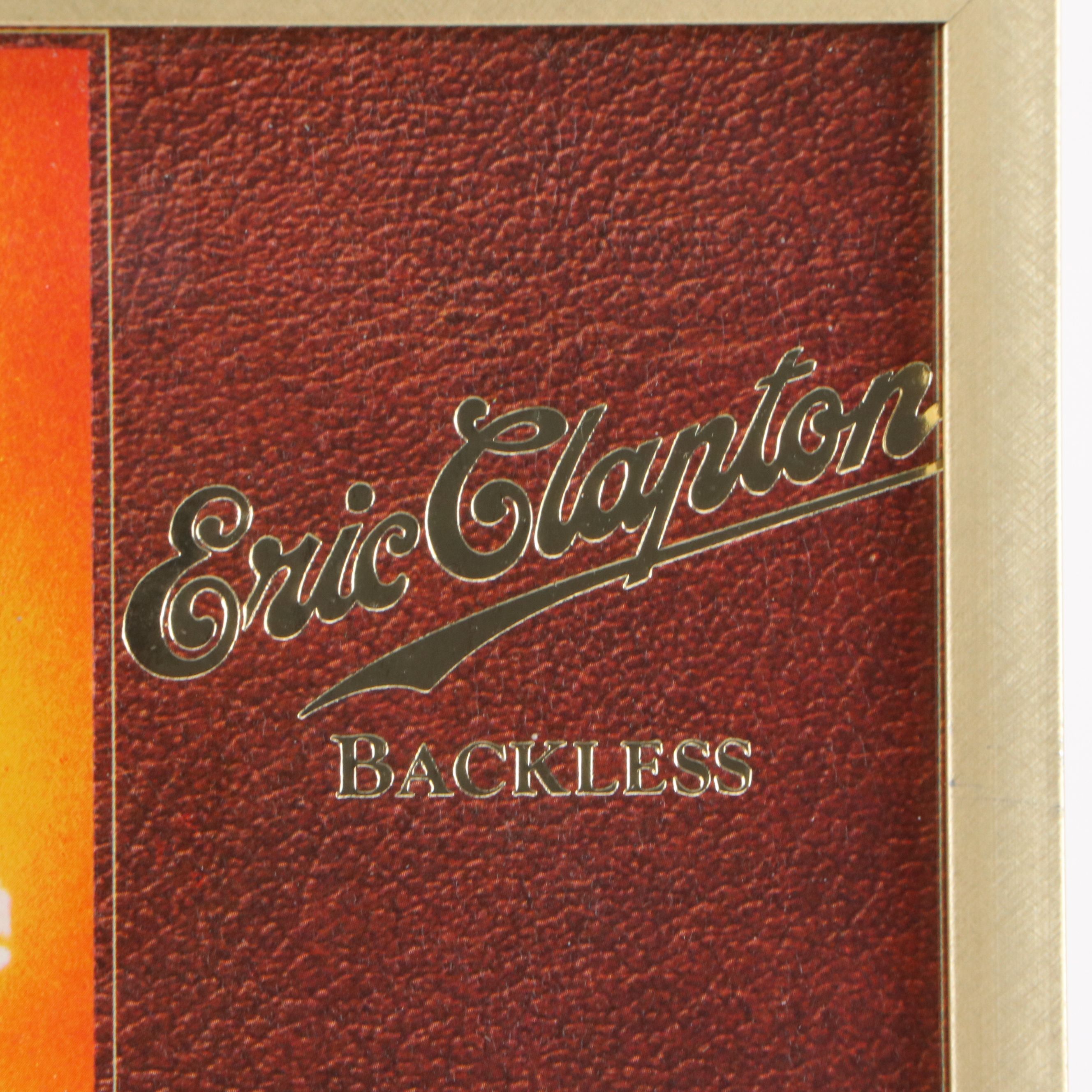 Eric Clapton Signed "Backless" Record Sleeve