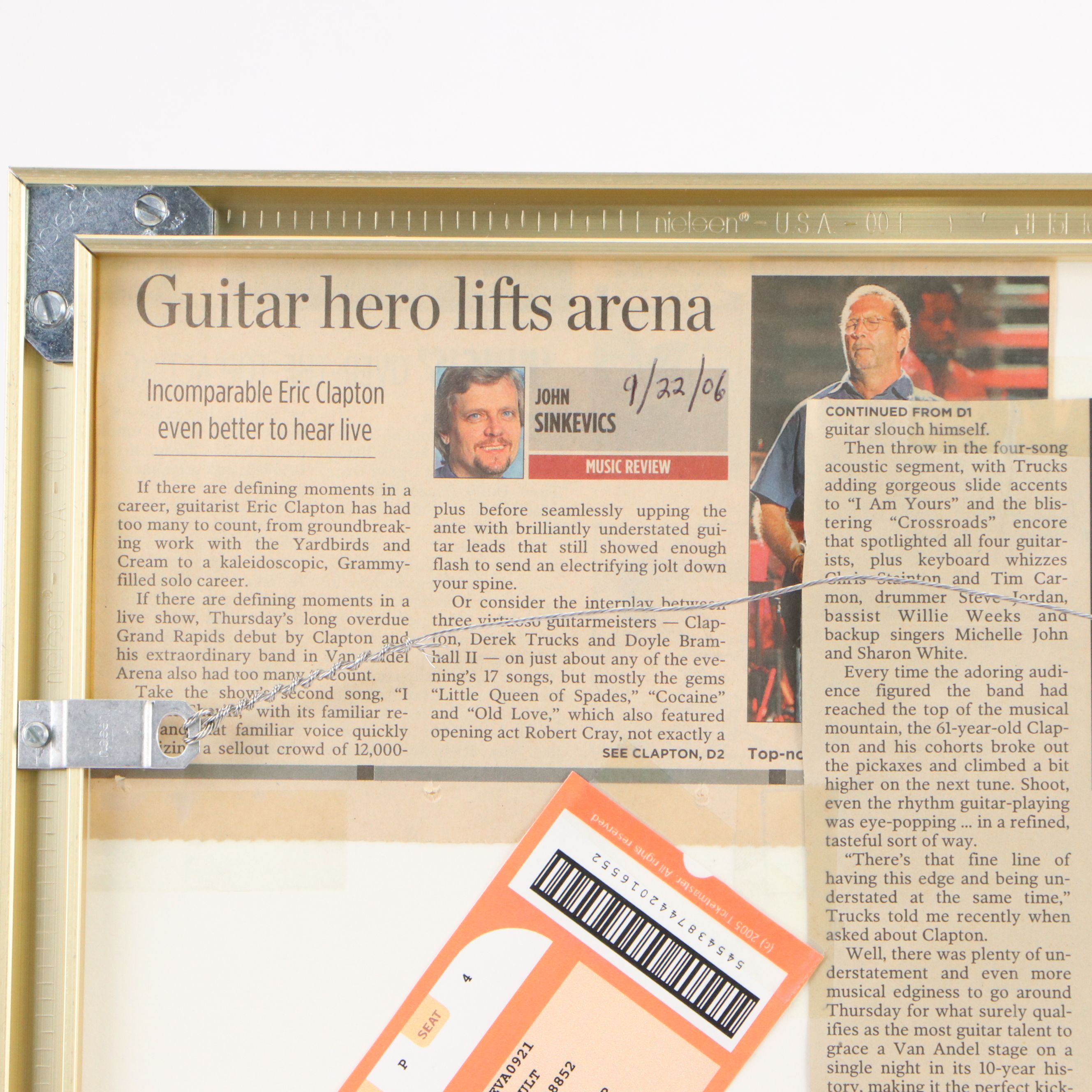 Eric Clapton Signed "Backless" Record Sleeve